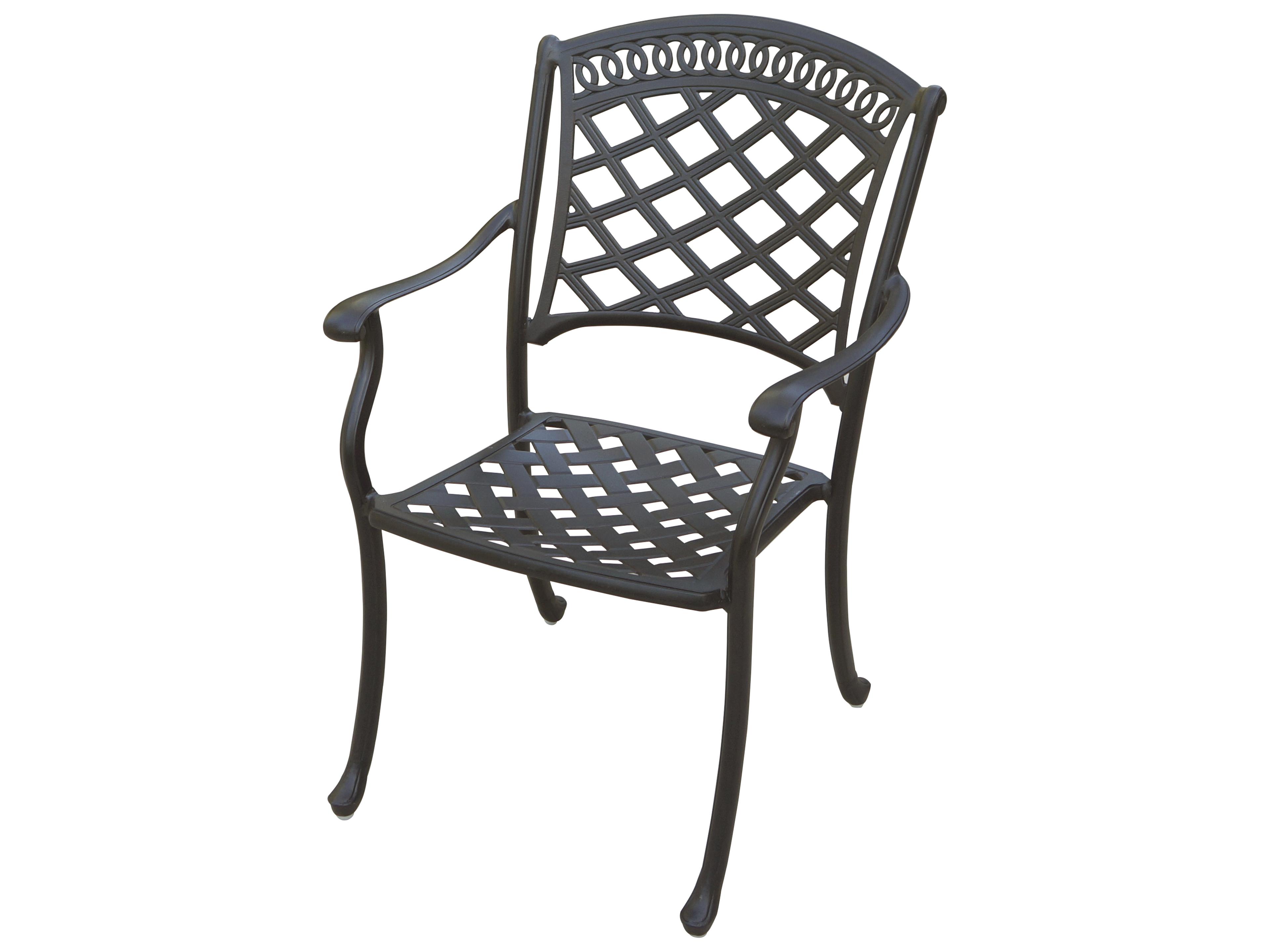 Darlee Outdoor Living Sedona Cast Aluminum 7-Piece Dining Set with Cushions and 42 x 72'' Rectangular Dining Table