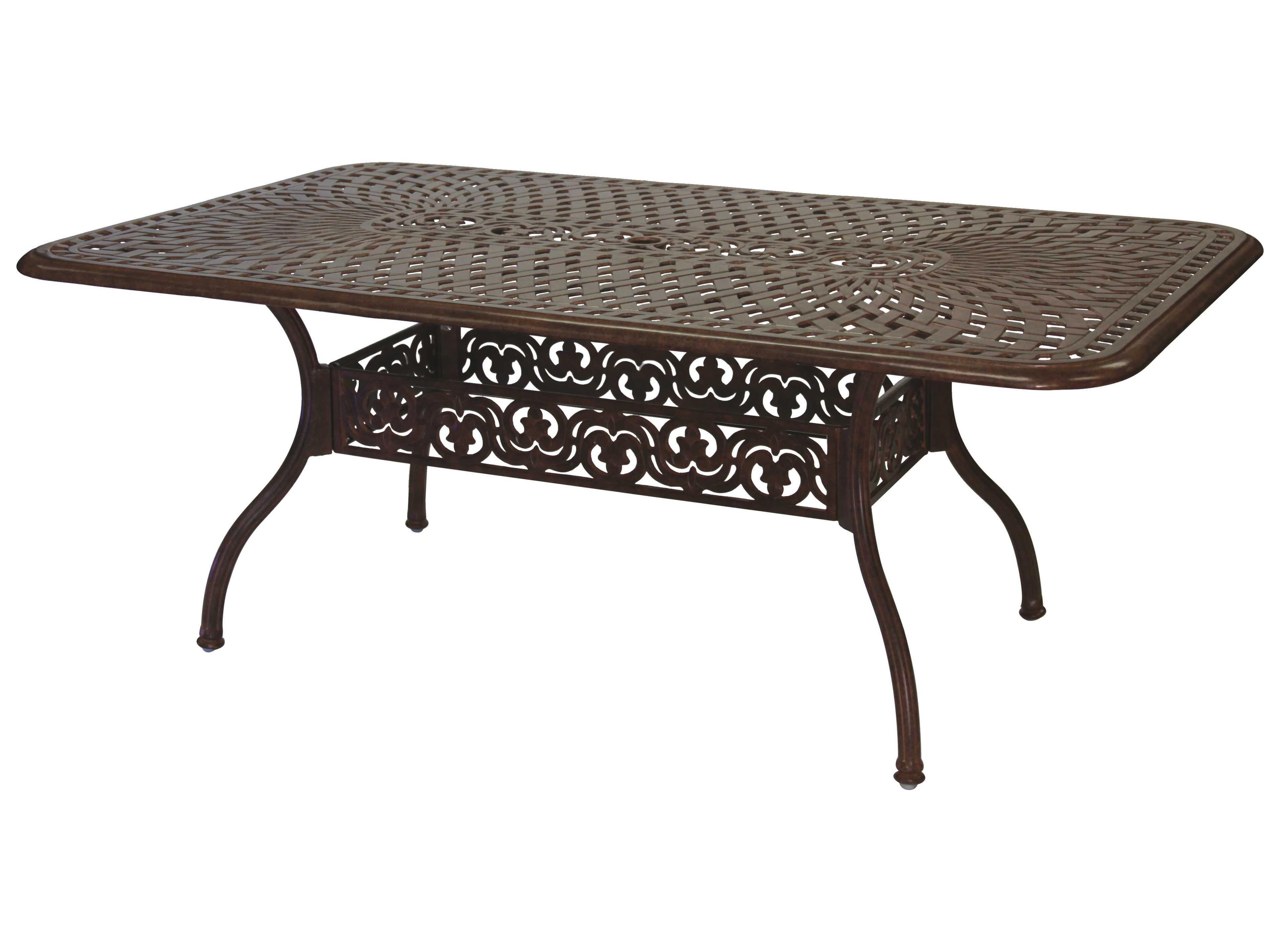 Series Antique Bronze Cast Aluminum Rectangular Dining Table