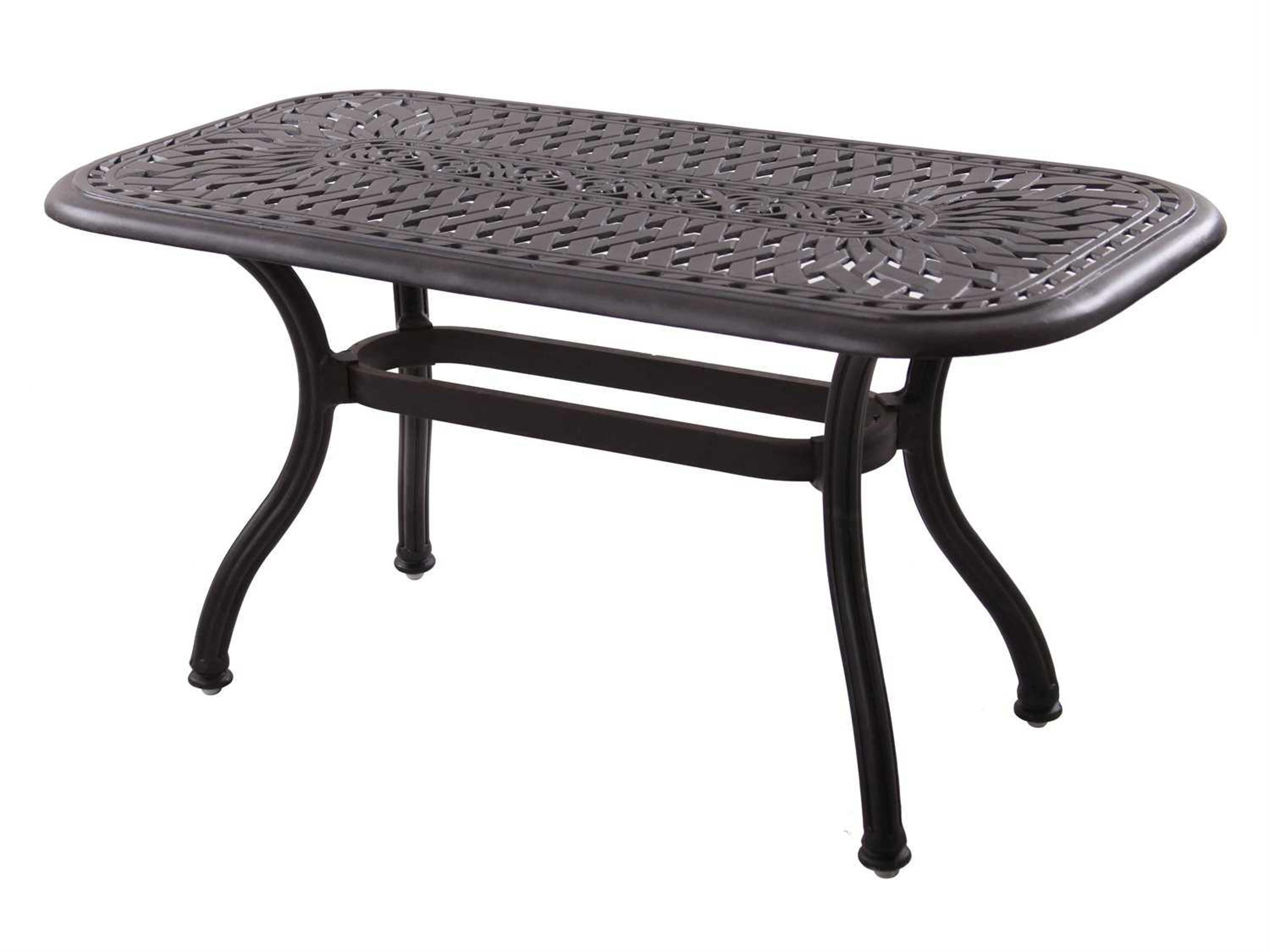 Series Antique Bronze Cast Aluminum Rectangular Coffee Table