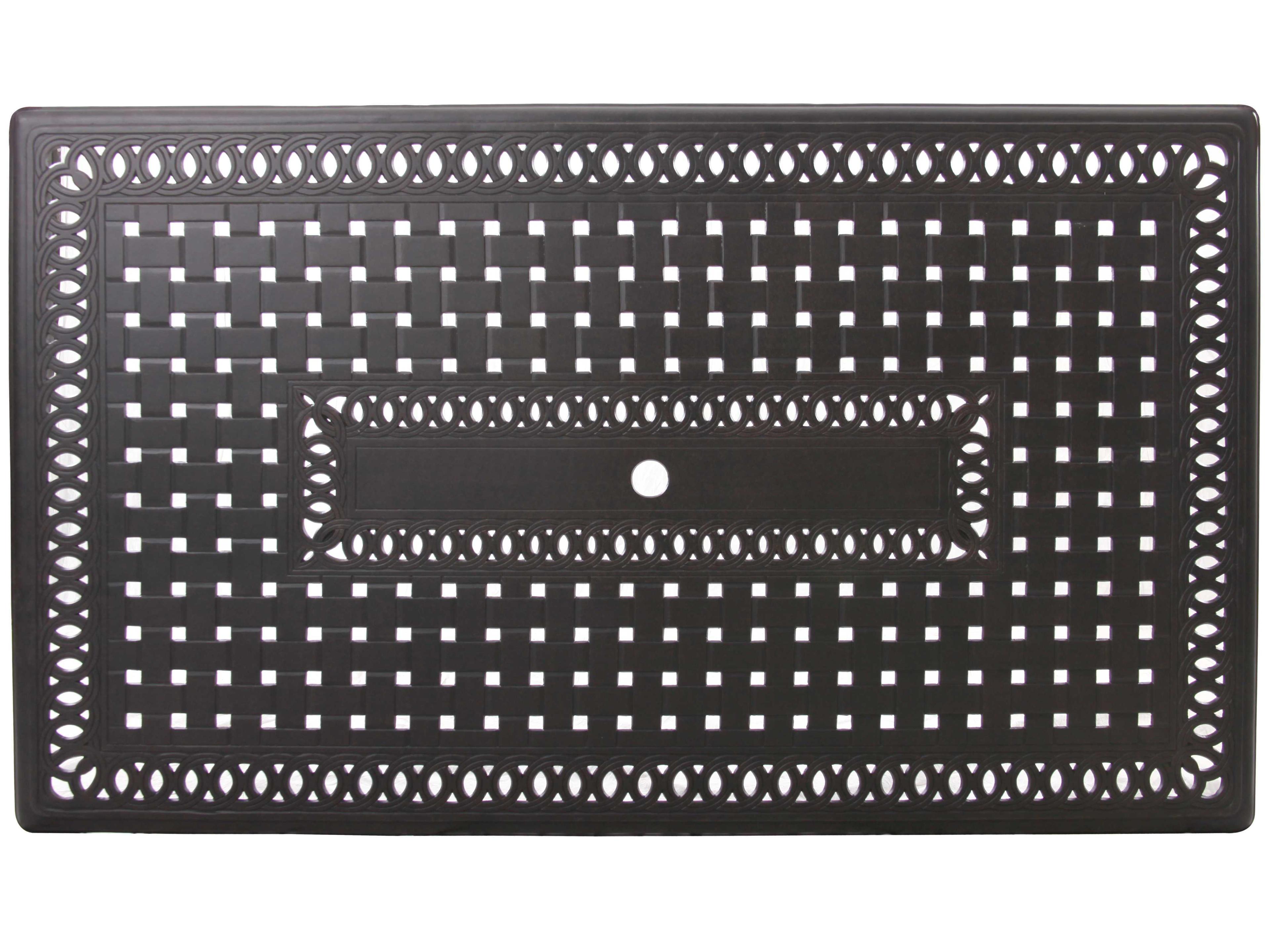 Darlee Outdoor Living Series 88 Cast-Aluminum Antique Bronze Rectangular Dining Table