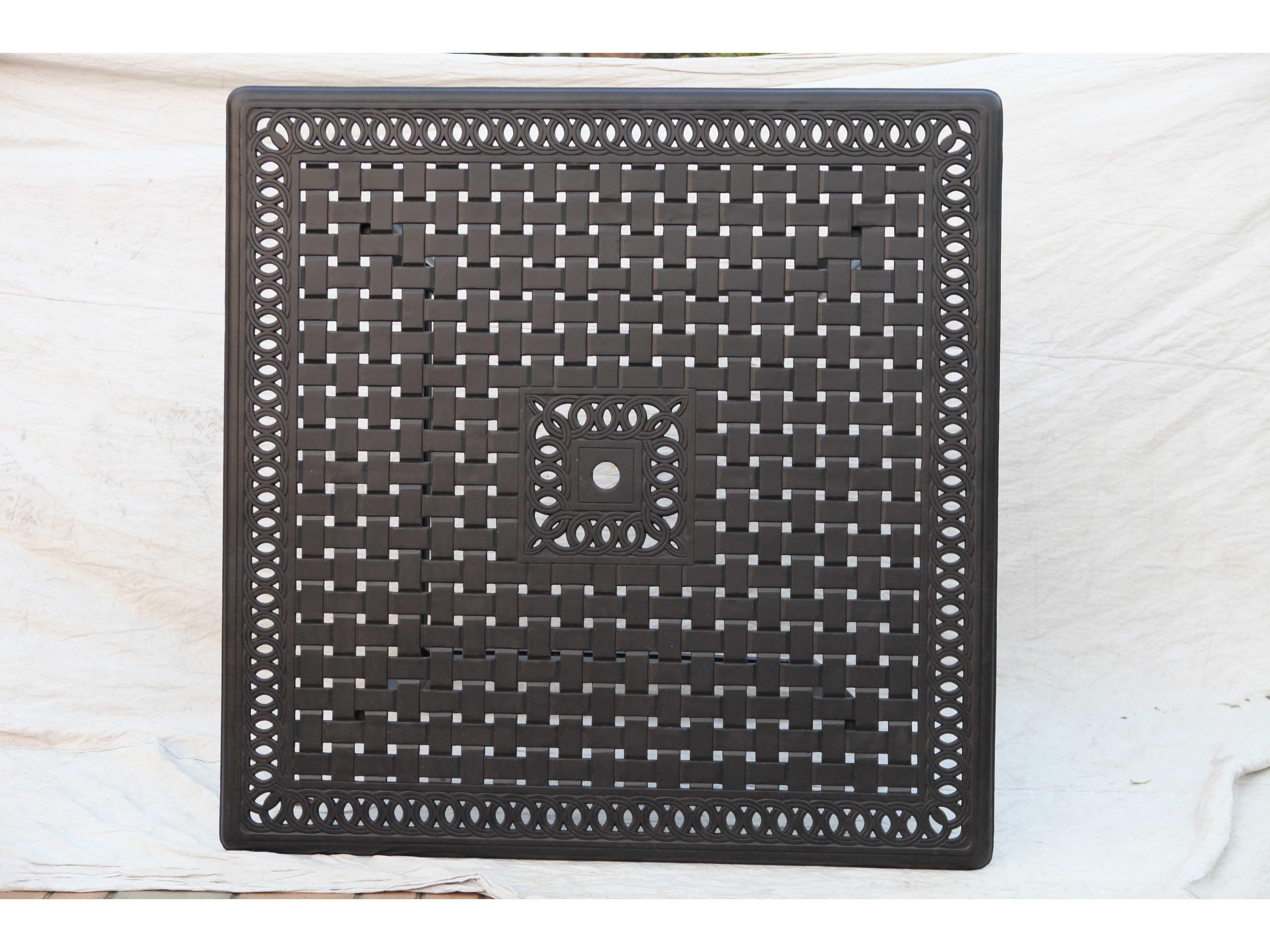 Darlee Outdoor Living Series 88 Cast Aluminum Antique Bronze Square Counter Height Dining Table