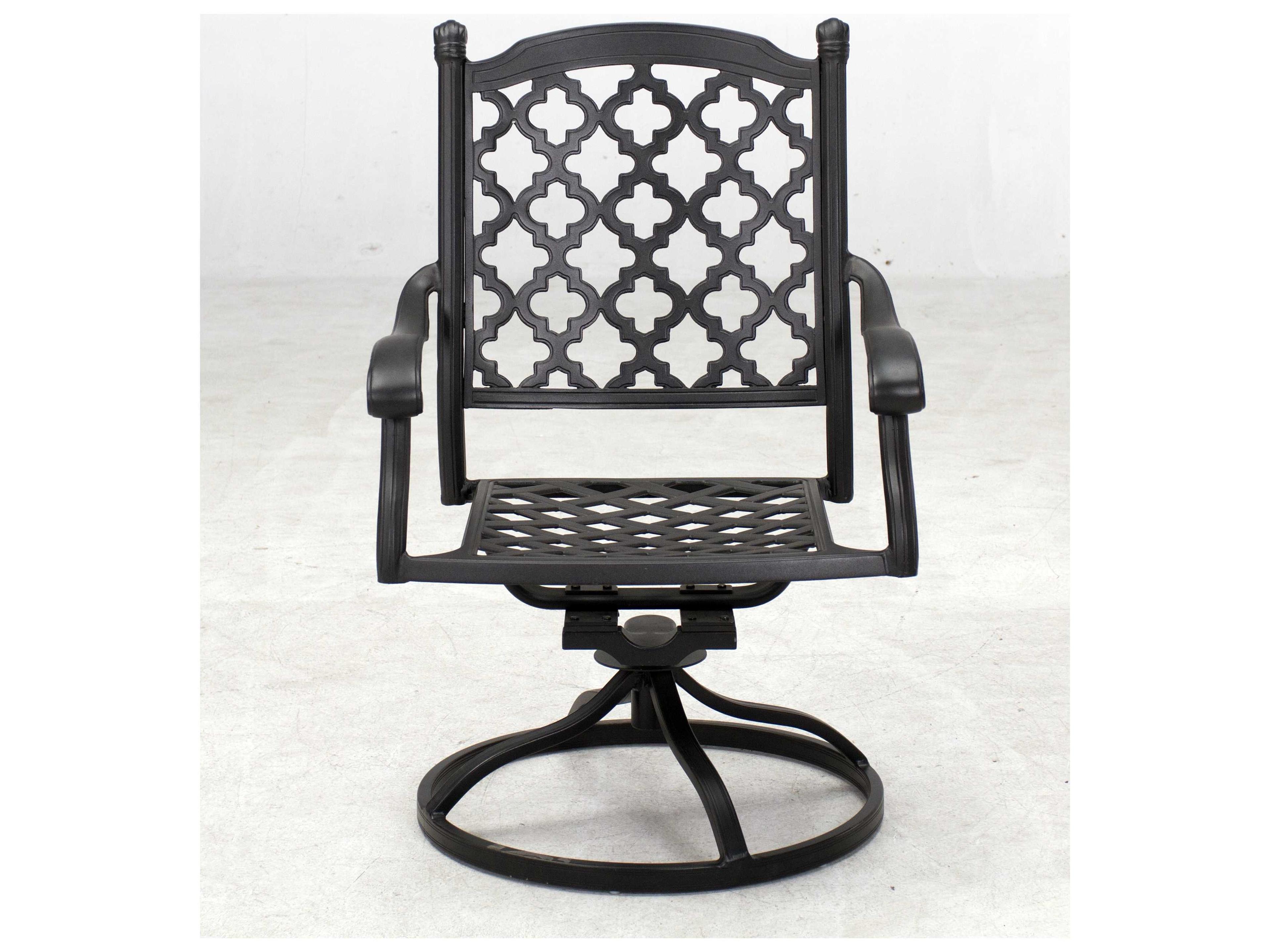 Madison Cast Aluminum Swivel Rocker Chair in Antique Bronze