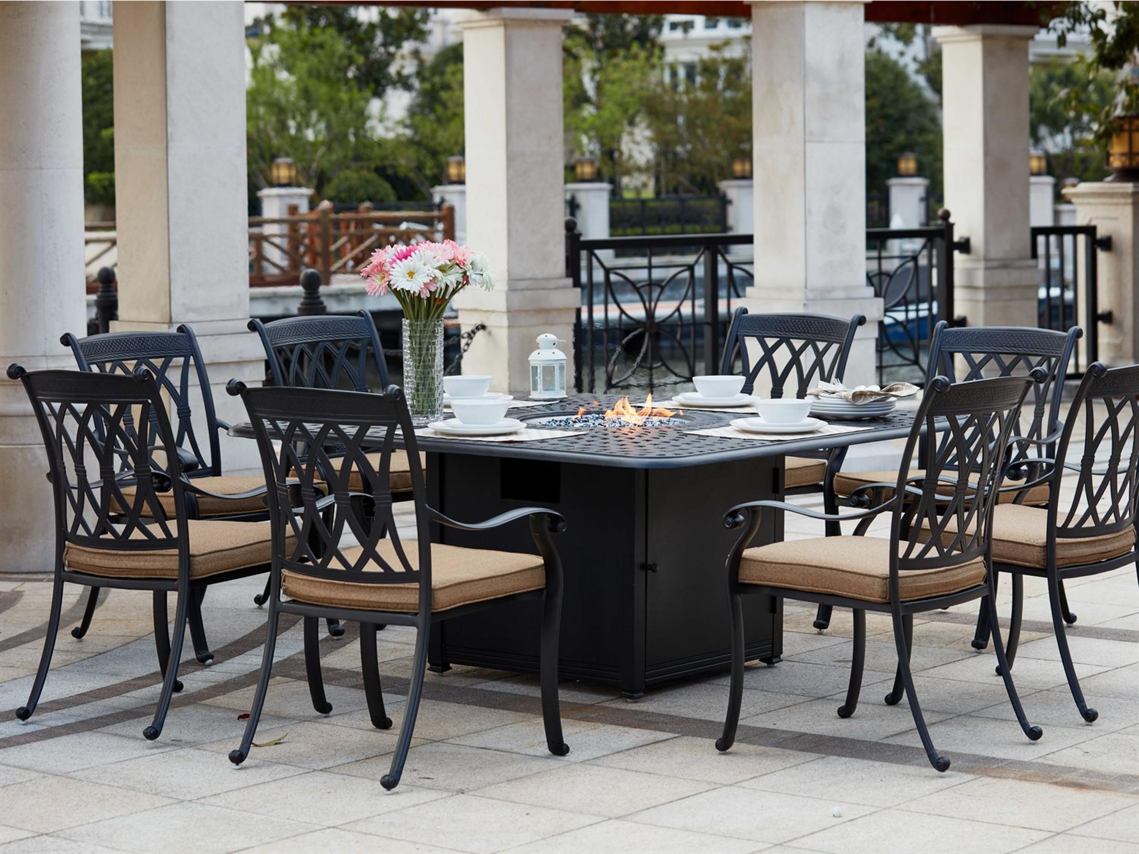 Capri Patio Dining Set in Antique Bronze