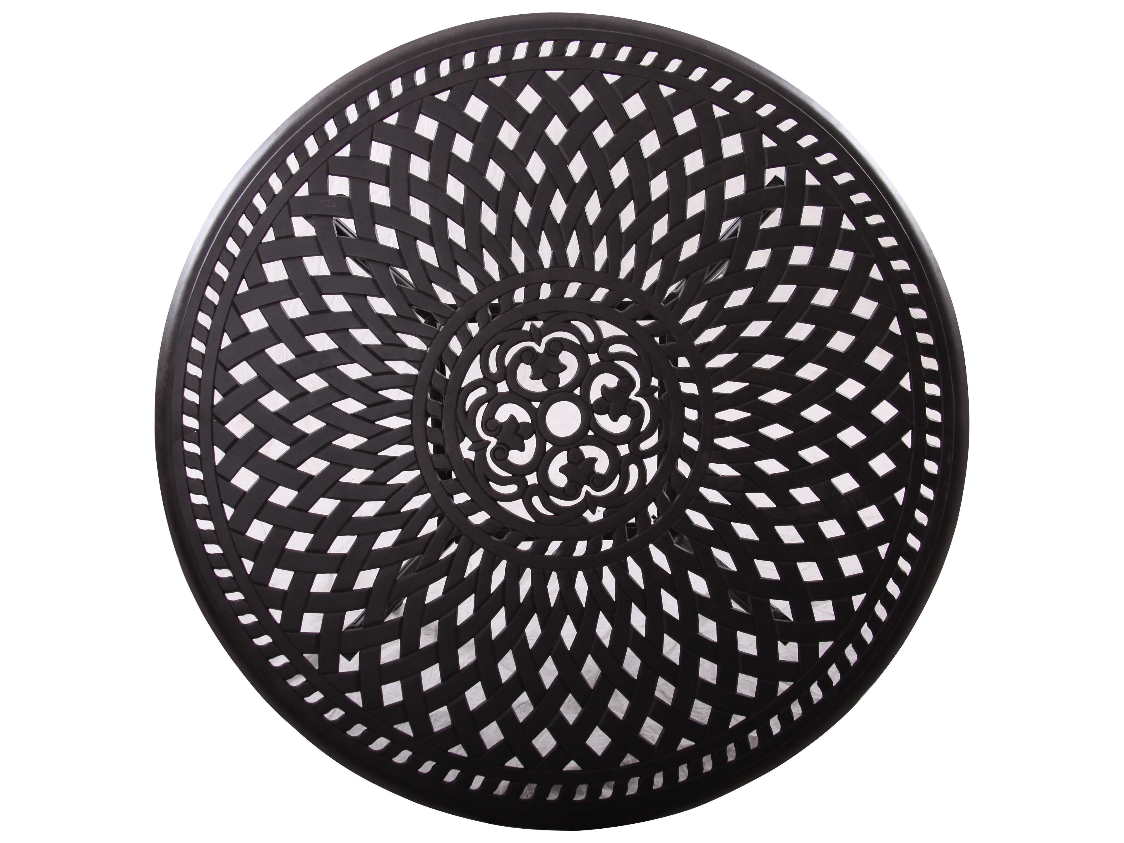 Darlee Outdoor Living Monterey Cast Aluminum 5-Piece Dining Set with 48'' Round Dining Table