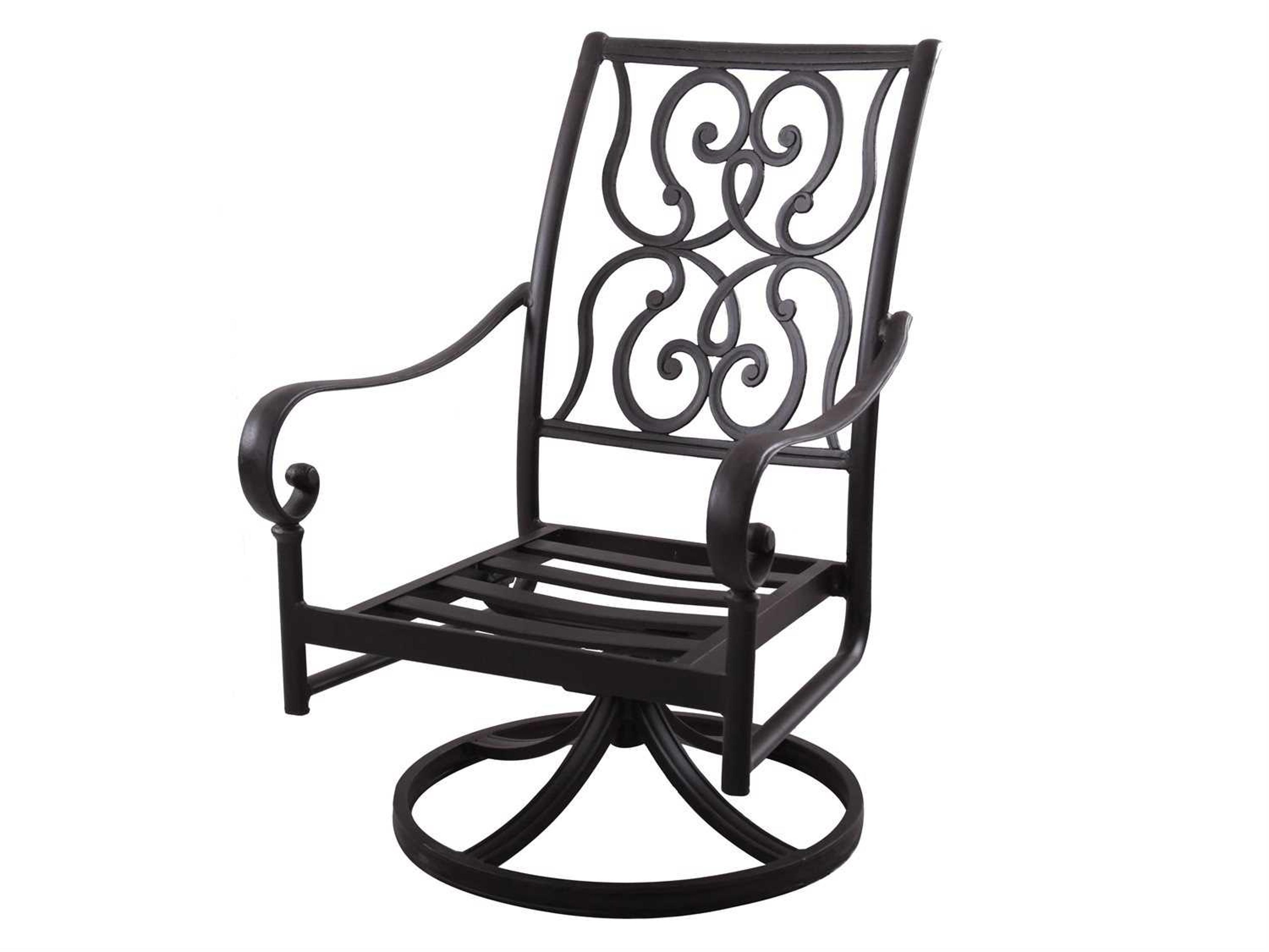 Darlee Outdoor Living Santa Anita Cast Aluminum Antique Bronze Swivel Rocker Chair