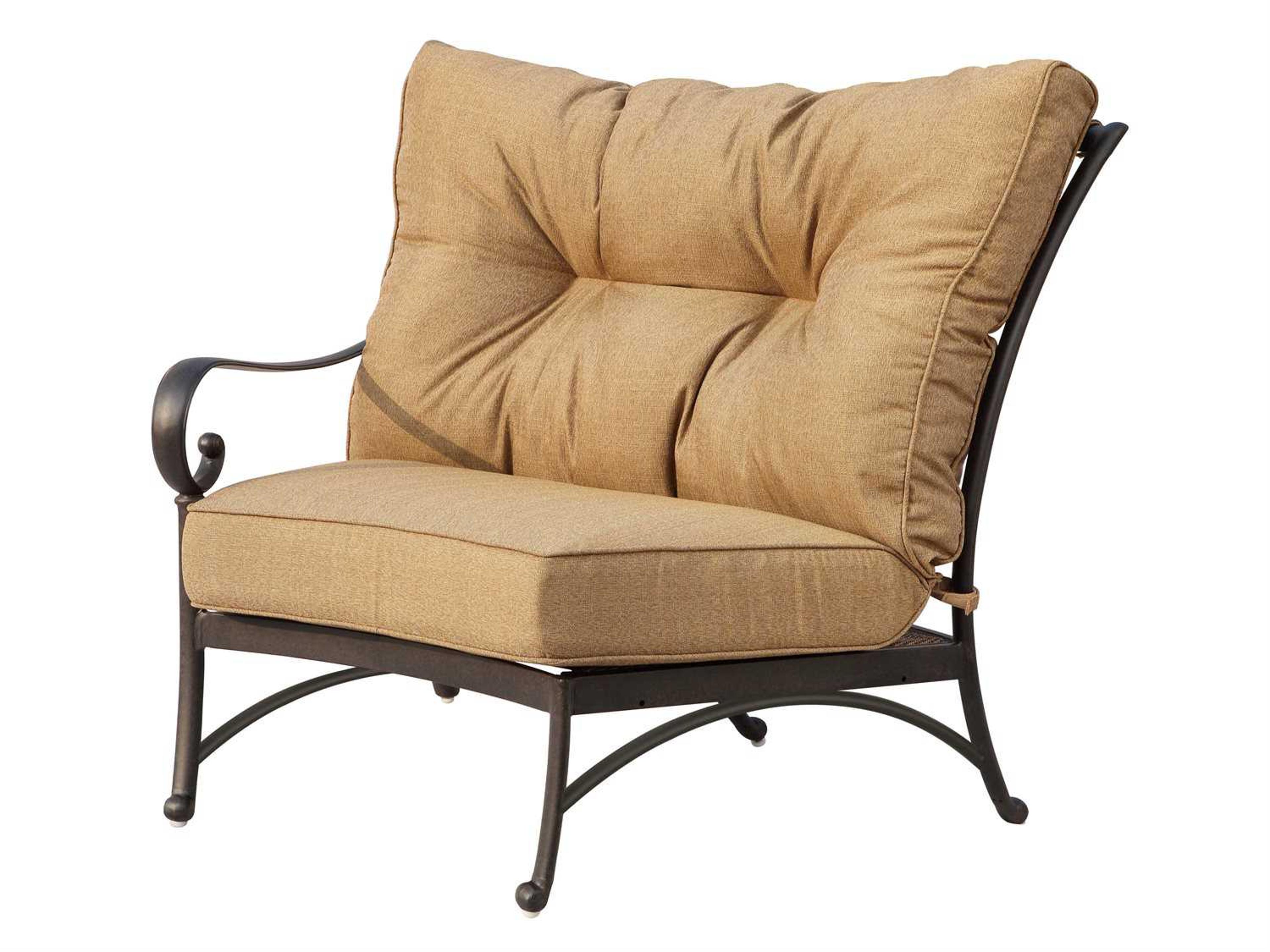 Santa Anita Cast Aluminum Antique Bronze Sectional Left-Facing Arm Chair