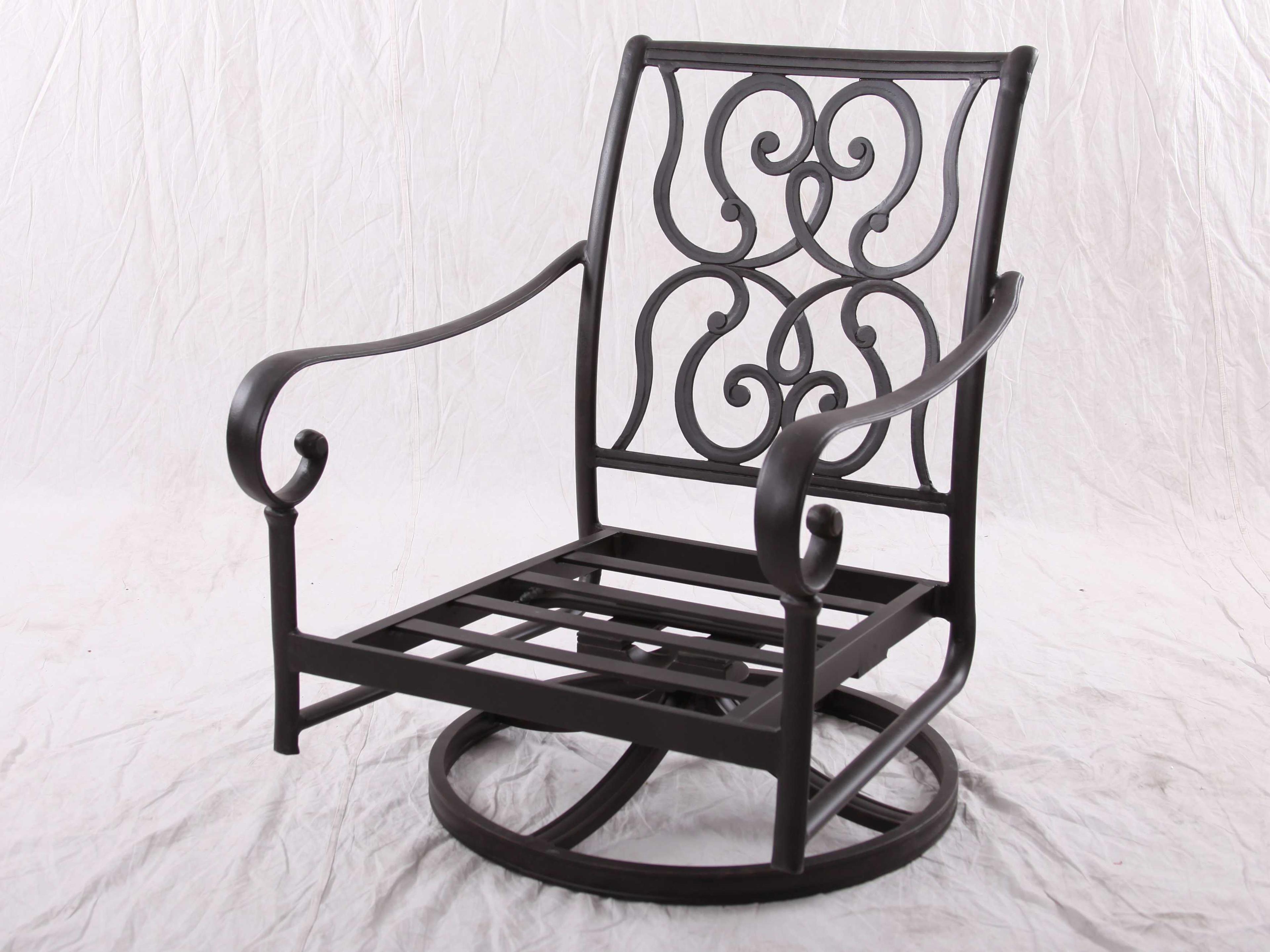 Darlee Outdoor Living Santa Anita Cast Aluminum Antique Bronze Swivel Rocker Club Chair