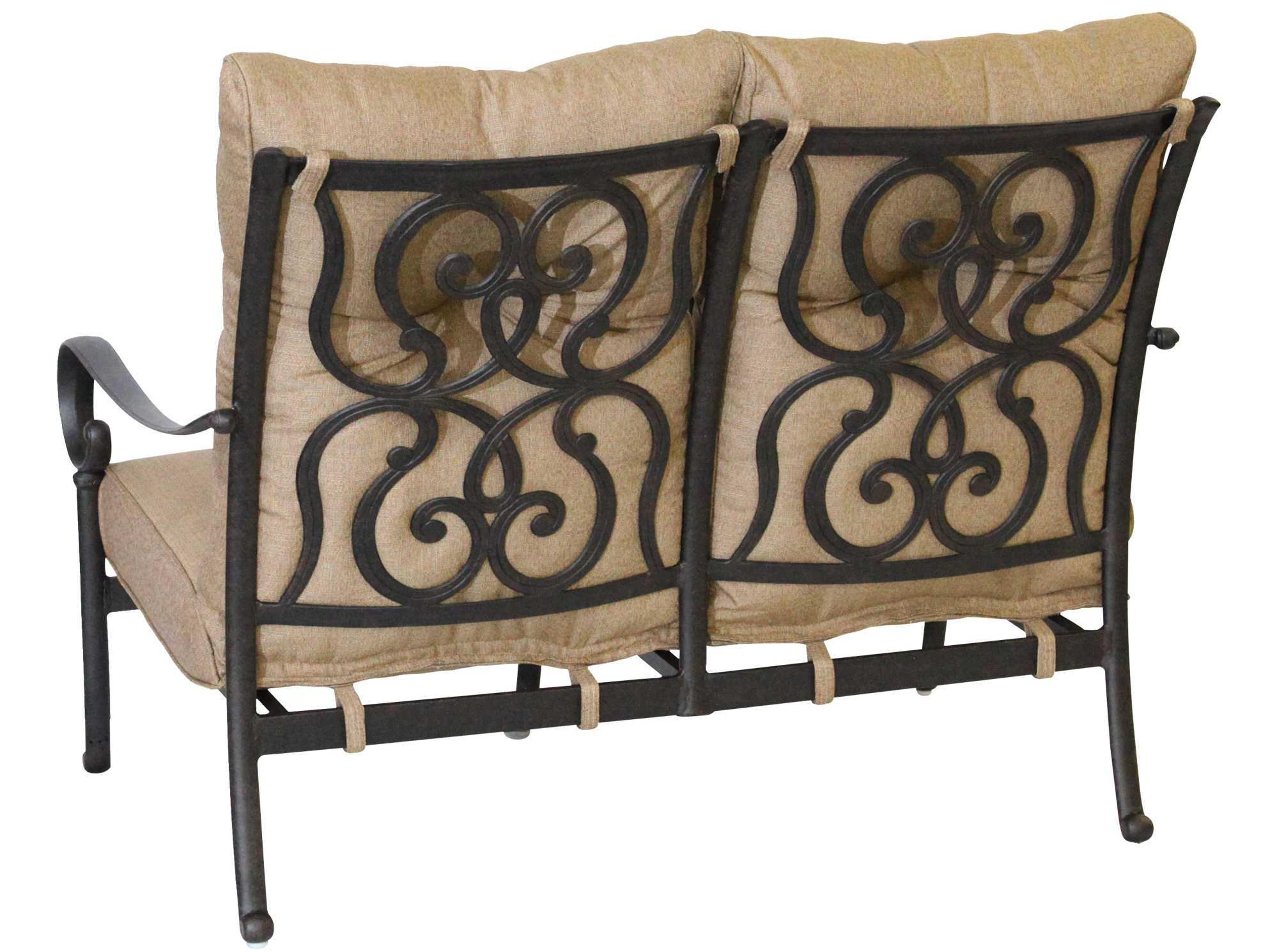 Darlee Outdoor Living Santa Anita Cast-Aluminum Antique Bronze Loveseat