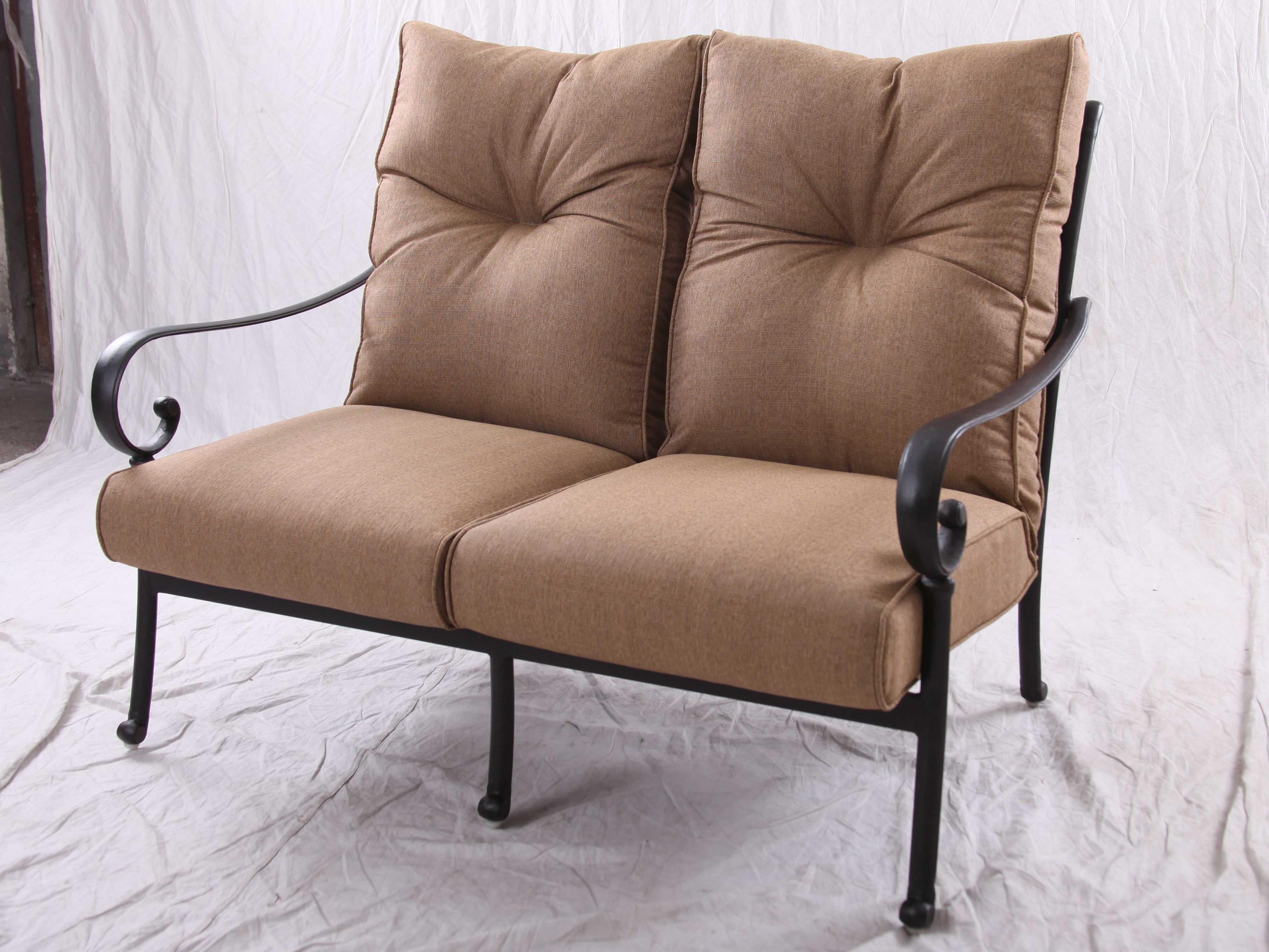 Santa Anita Cast-Aluminum Antique Bronze Loveseat