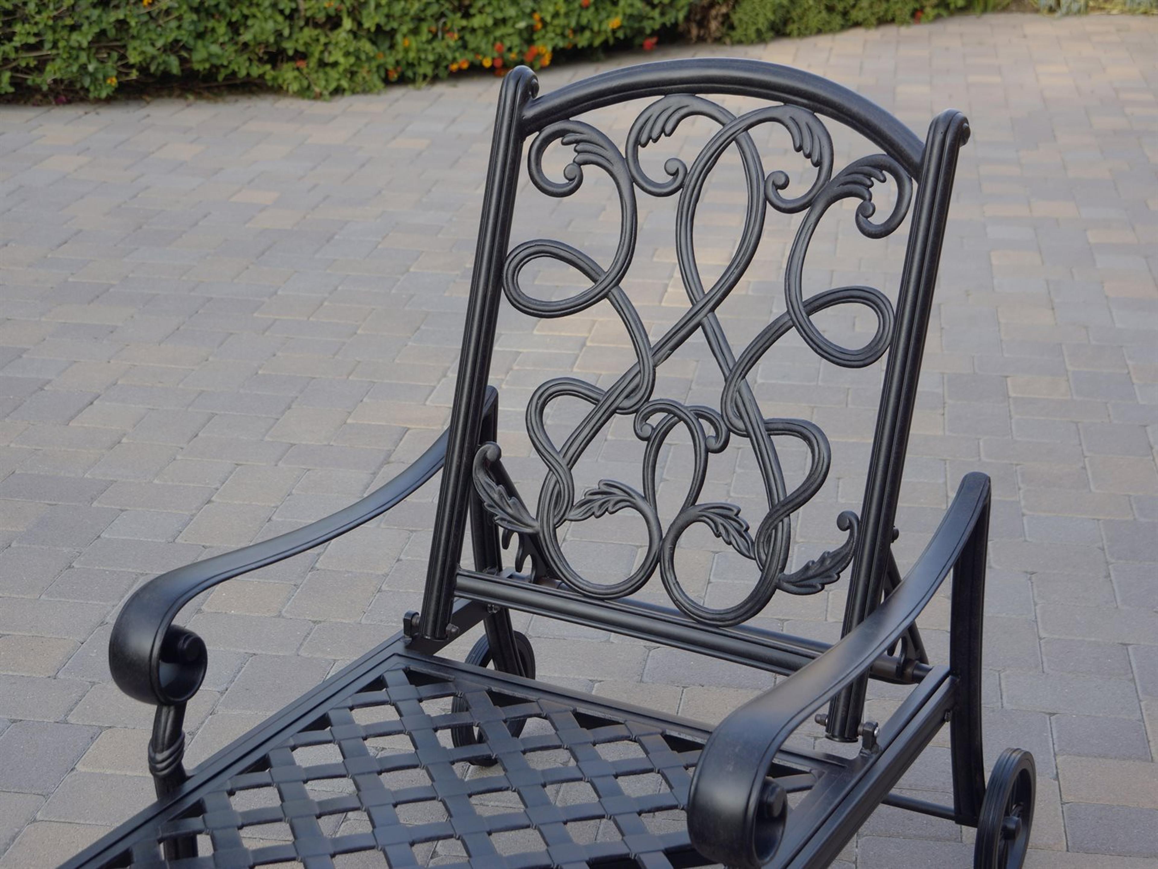 Darlee Outdoor Living Santa Monica Cast Aluminum Antique Bronze Chaise Lounge