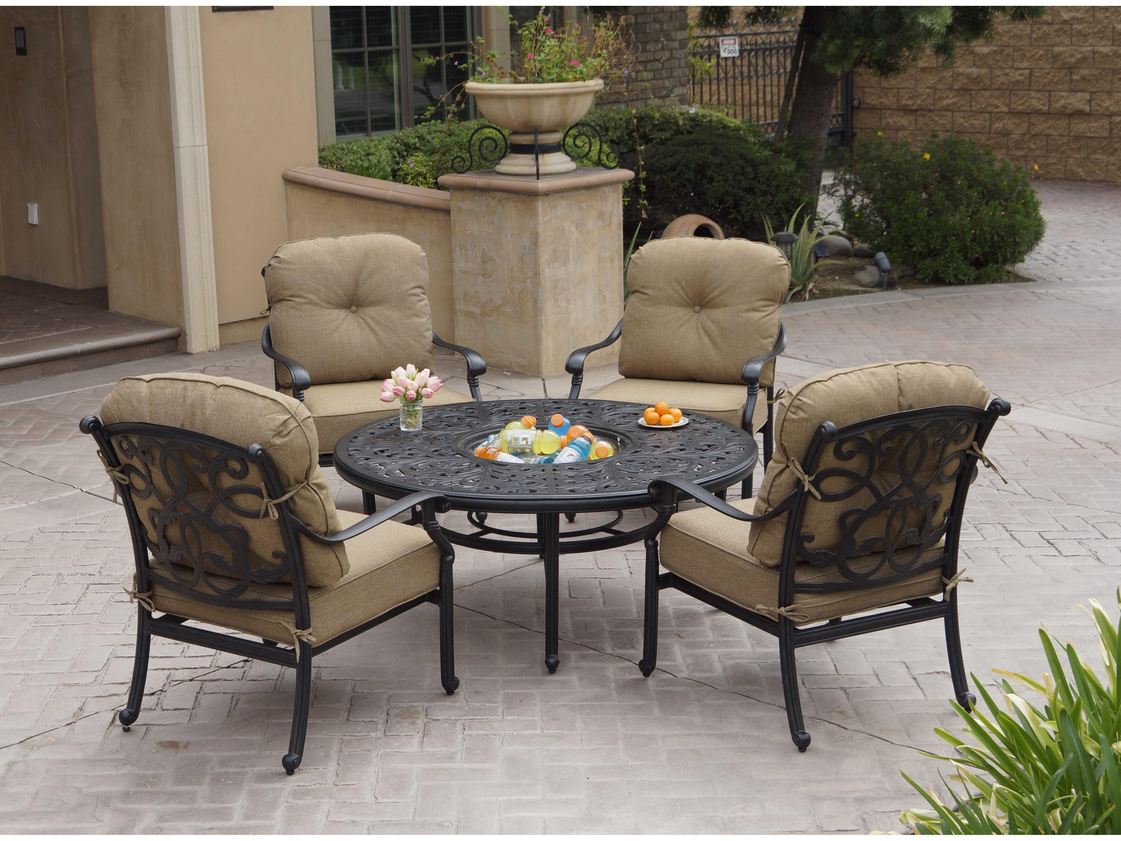 Santa Monica Cast Aluminum Cushion Lounge Set