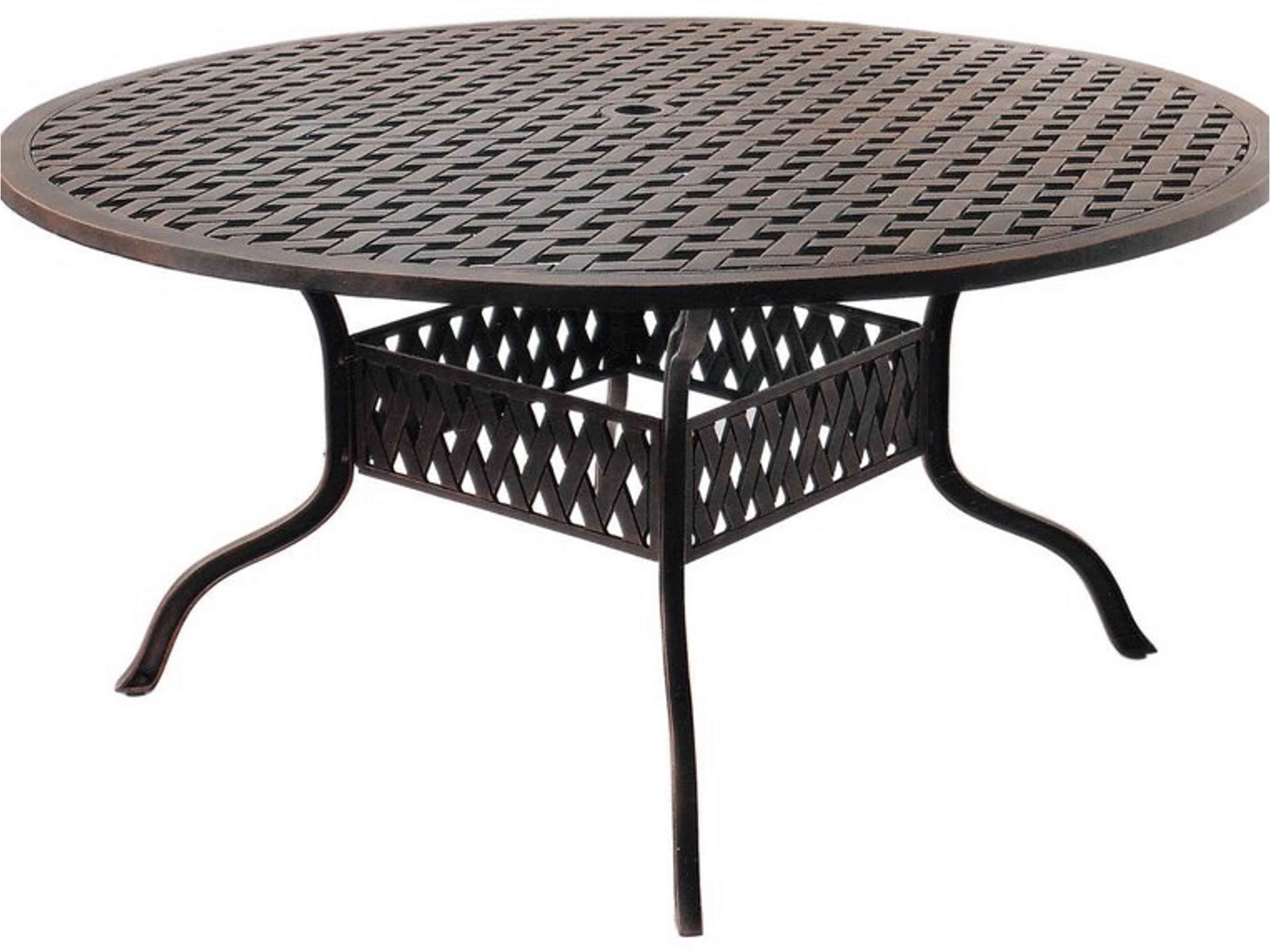 Series 3 Cast Aluminum Antique Bronze Round Dining Table
