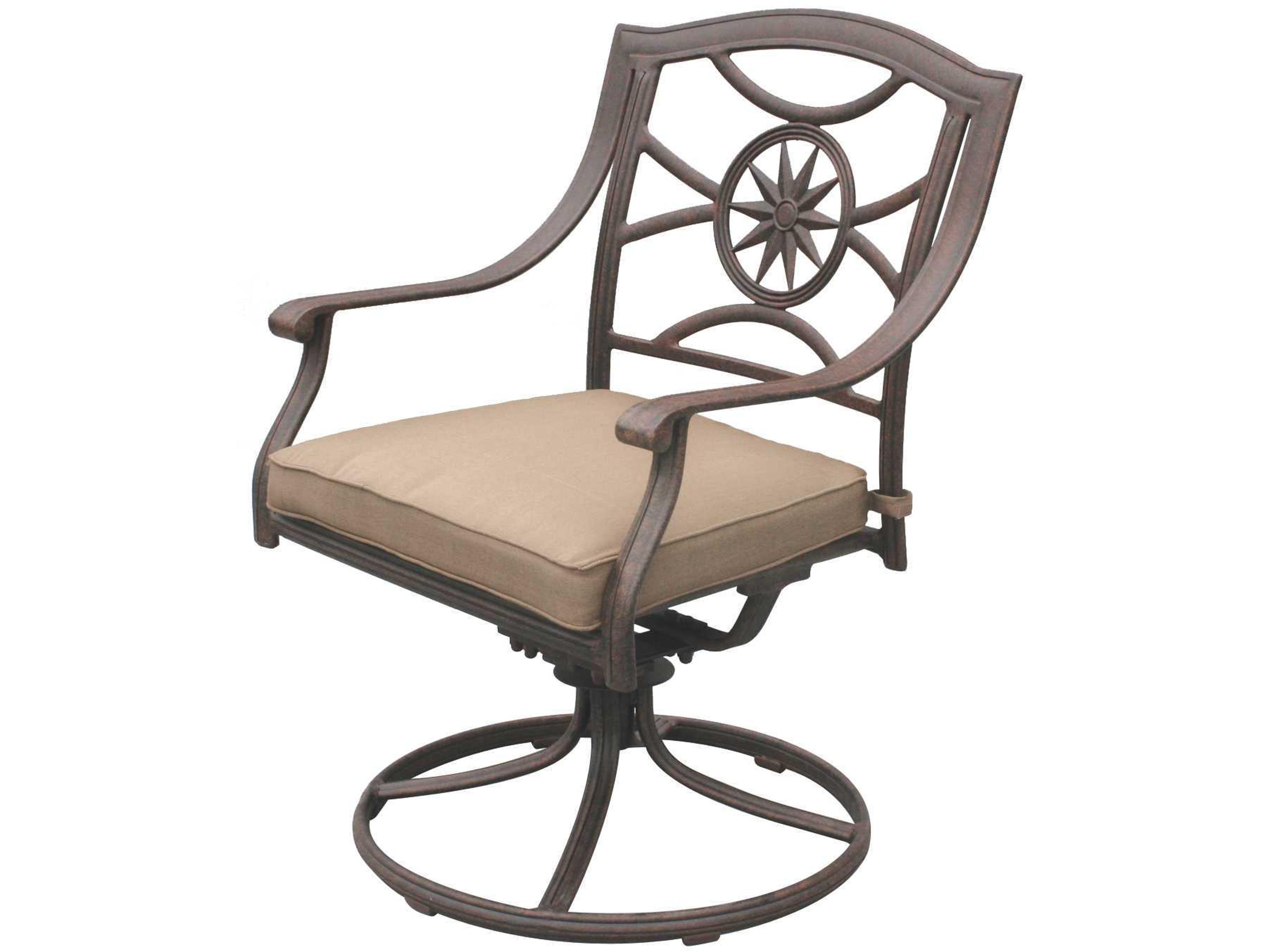 Ten Star Cast Aluminum Antique Bronze Swivel Rocker Chair