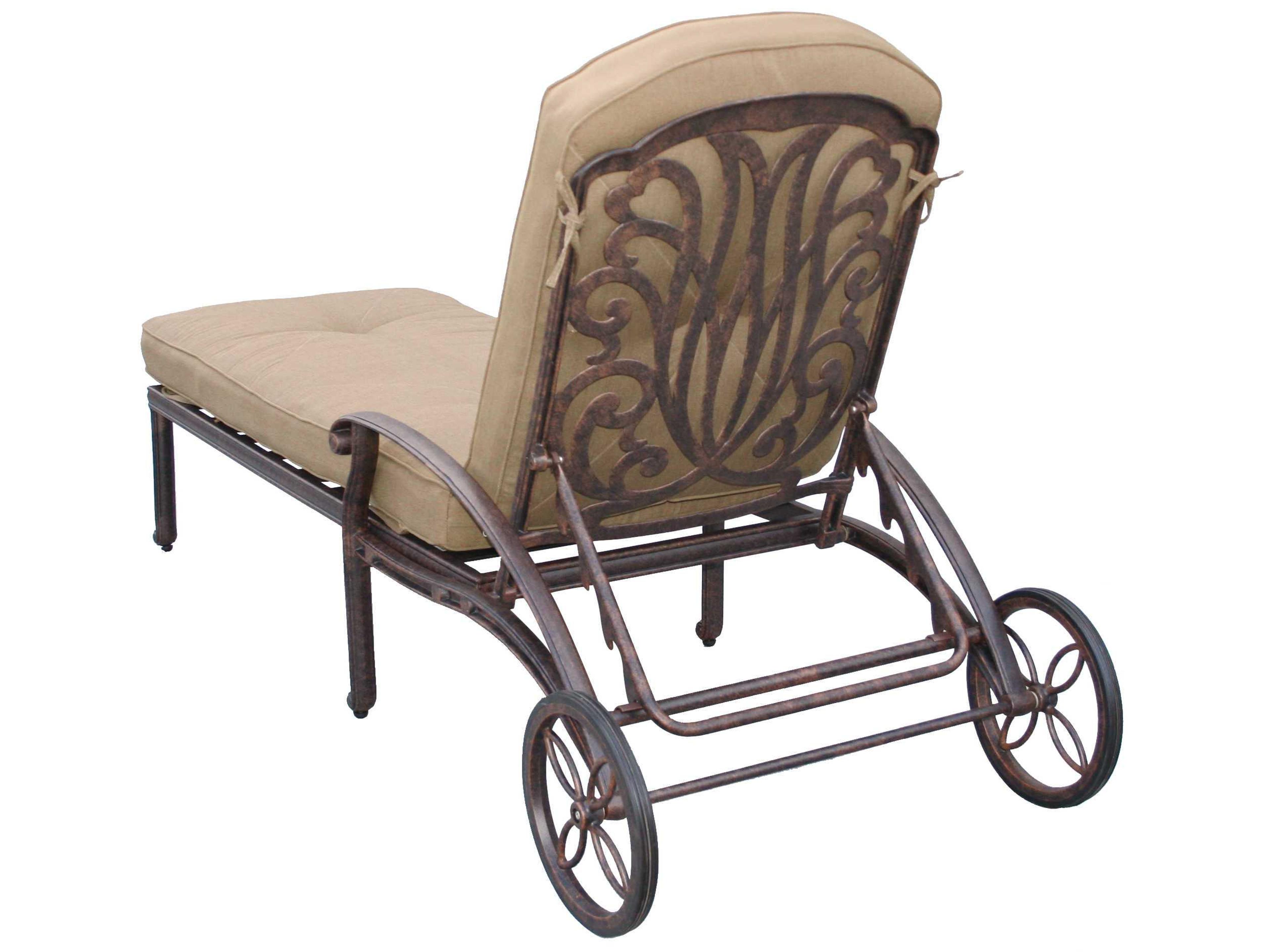 Darlee Outdoor Living Elisabeth Cast Aluminum Antique Bronze Chaise Lounge