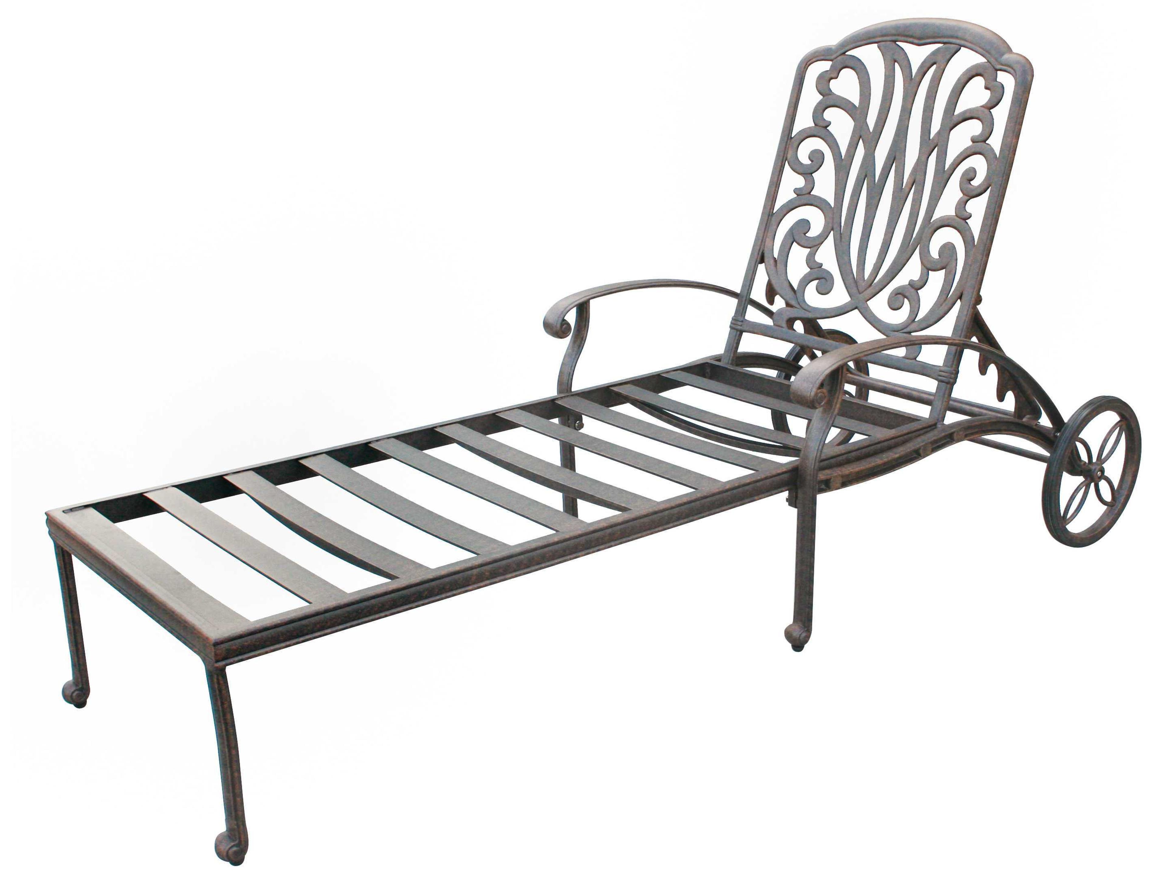 Elisabeth Cast Aluminum Antique Bronze Chaise Lounge