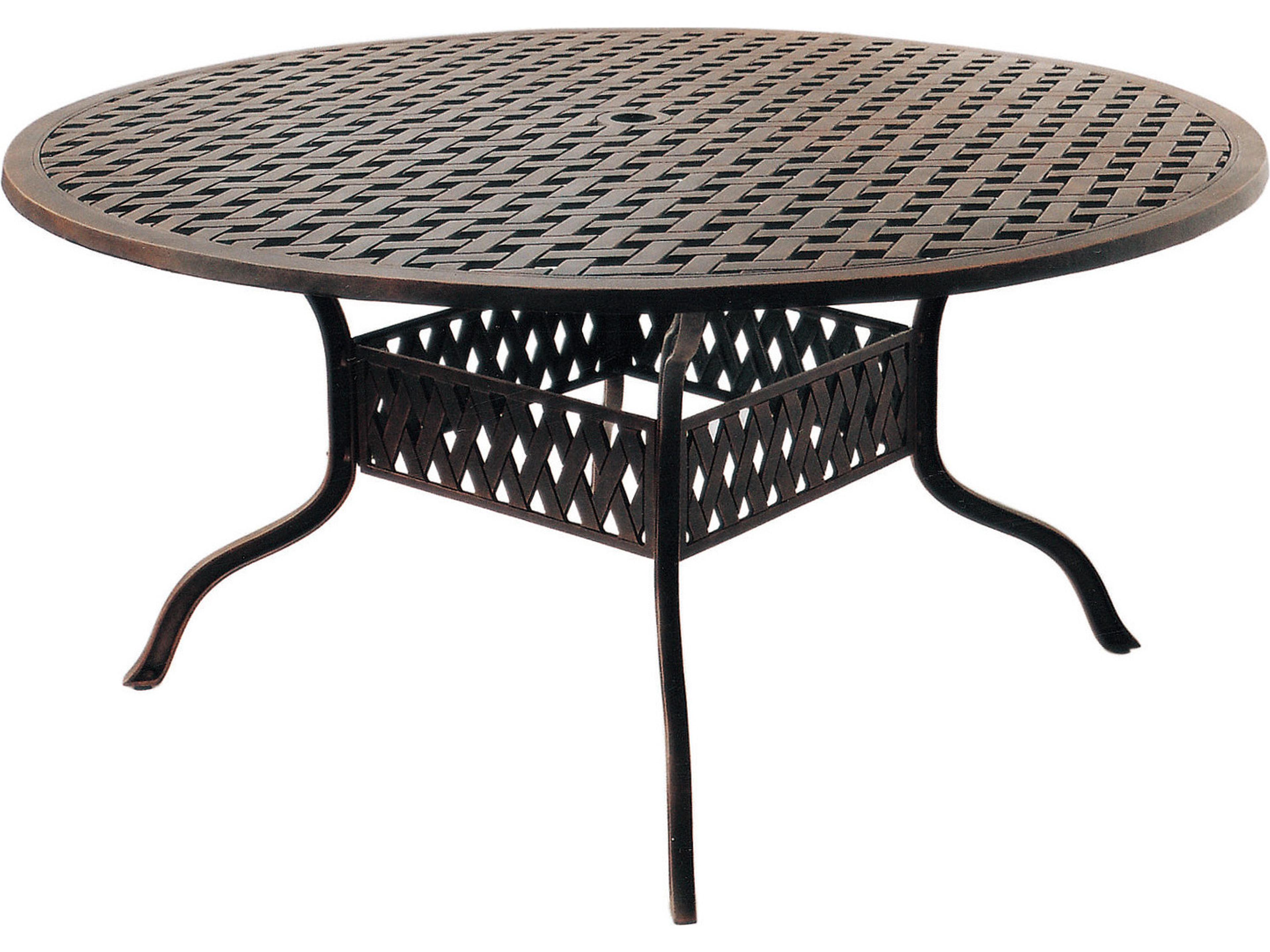 Darlee Outdoor Living Elisabeth Cast Aluminum 7-Piece Dining Set with Cushions and 60'' Round Dining Table