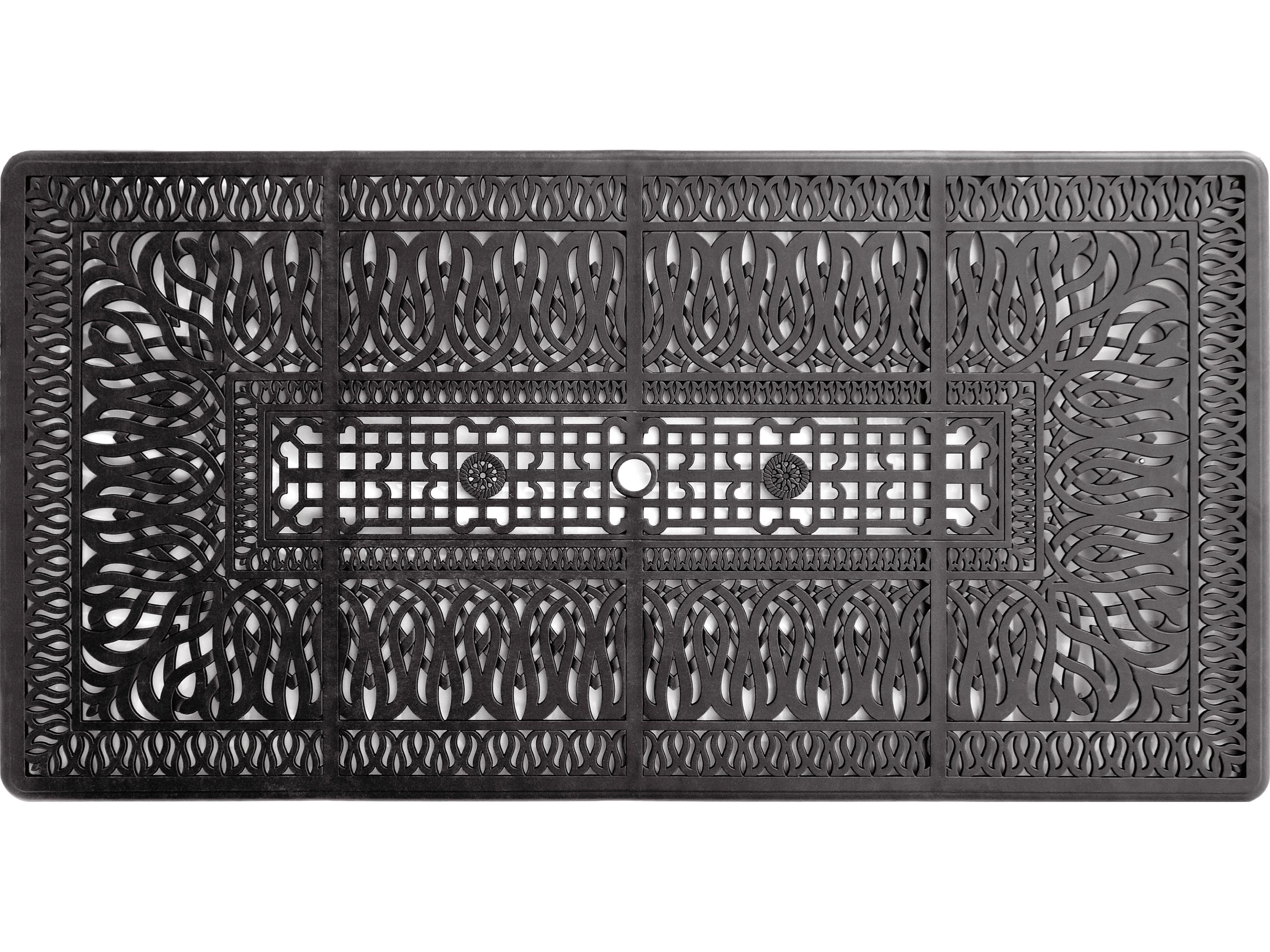 Darlee Outdoor Living Elisabeth Cast Aluminum 9-Piece Dining Set (with 2 Swivel Rockers) with Cushions and 44 x 84'' Rectangular Dining Table