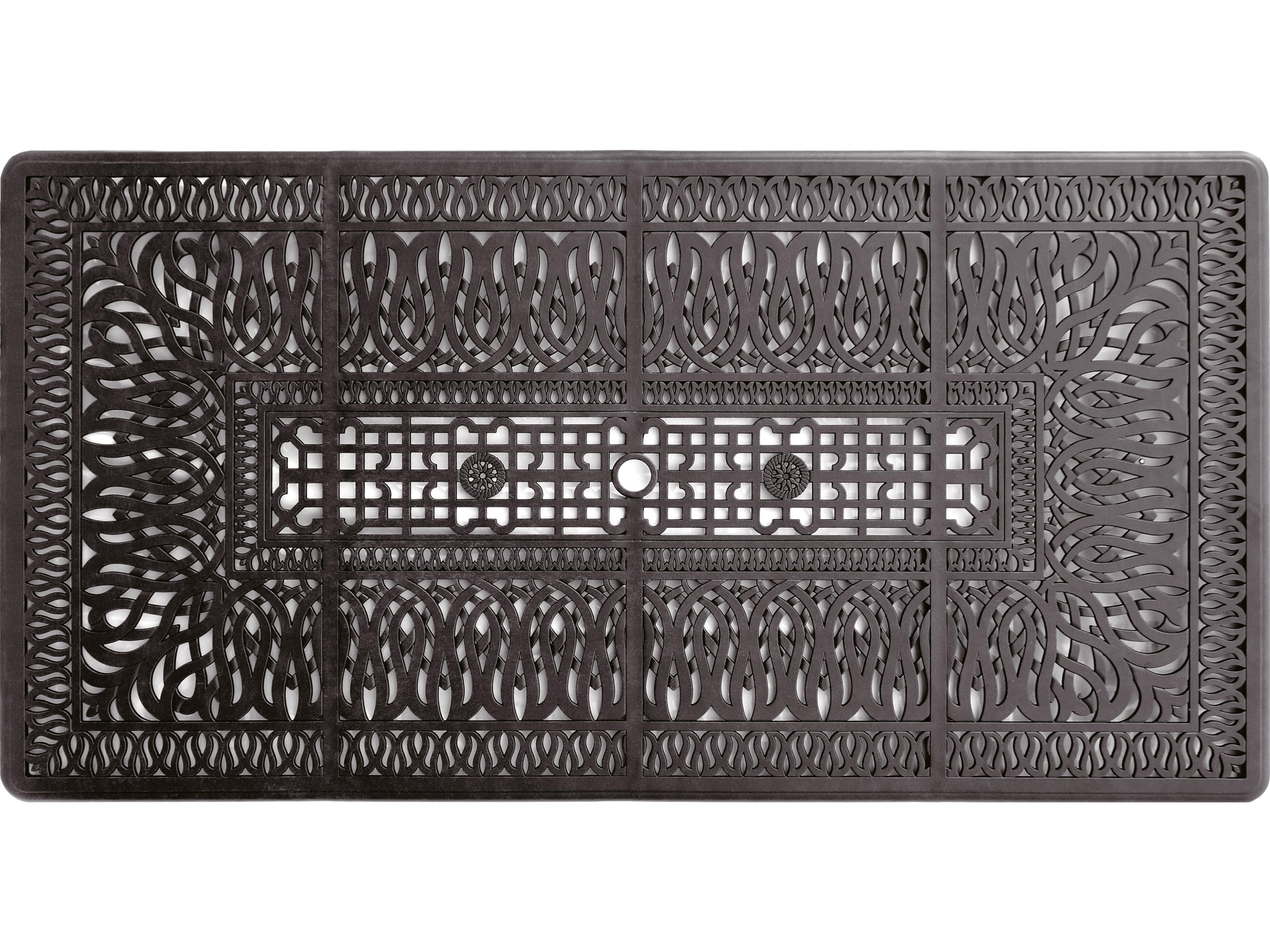 Darlee Outdoor Living Elisabeth Cast Aluminum 9-Piece Dining Set with Cushions and 44 x 84'' Rectangular Dining Table