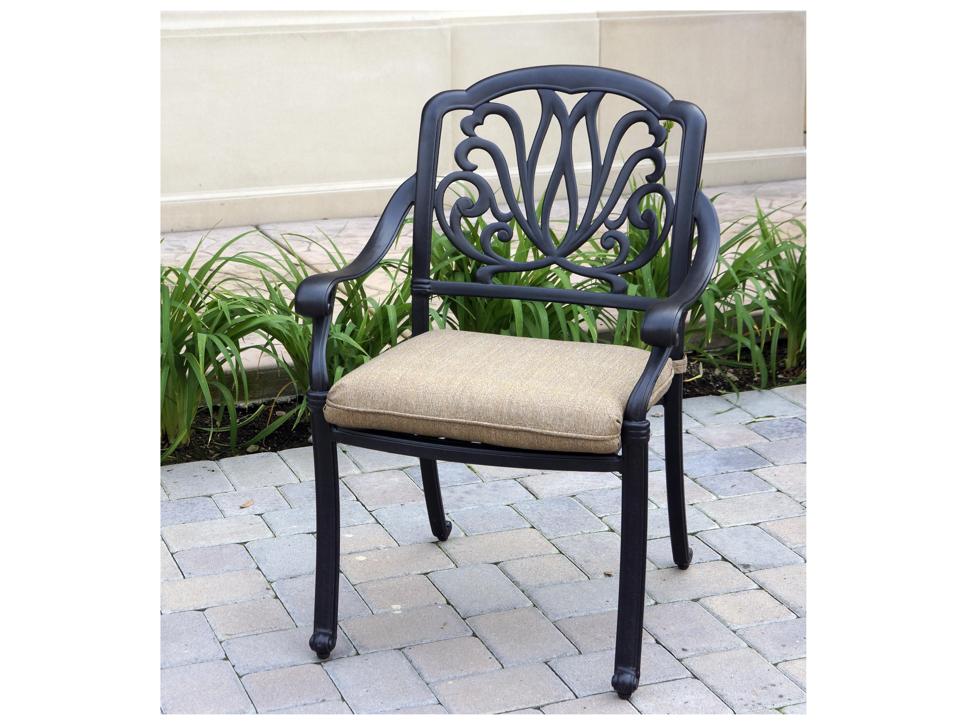 Darlee Outdoor Living Elisabeth Cast Aluminum 9-Piece Dining Set with Cushions and 44 x 84'' Rectangular Dining Table