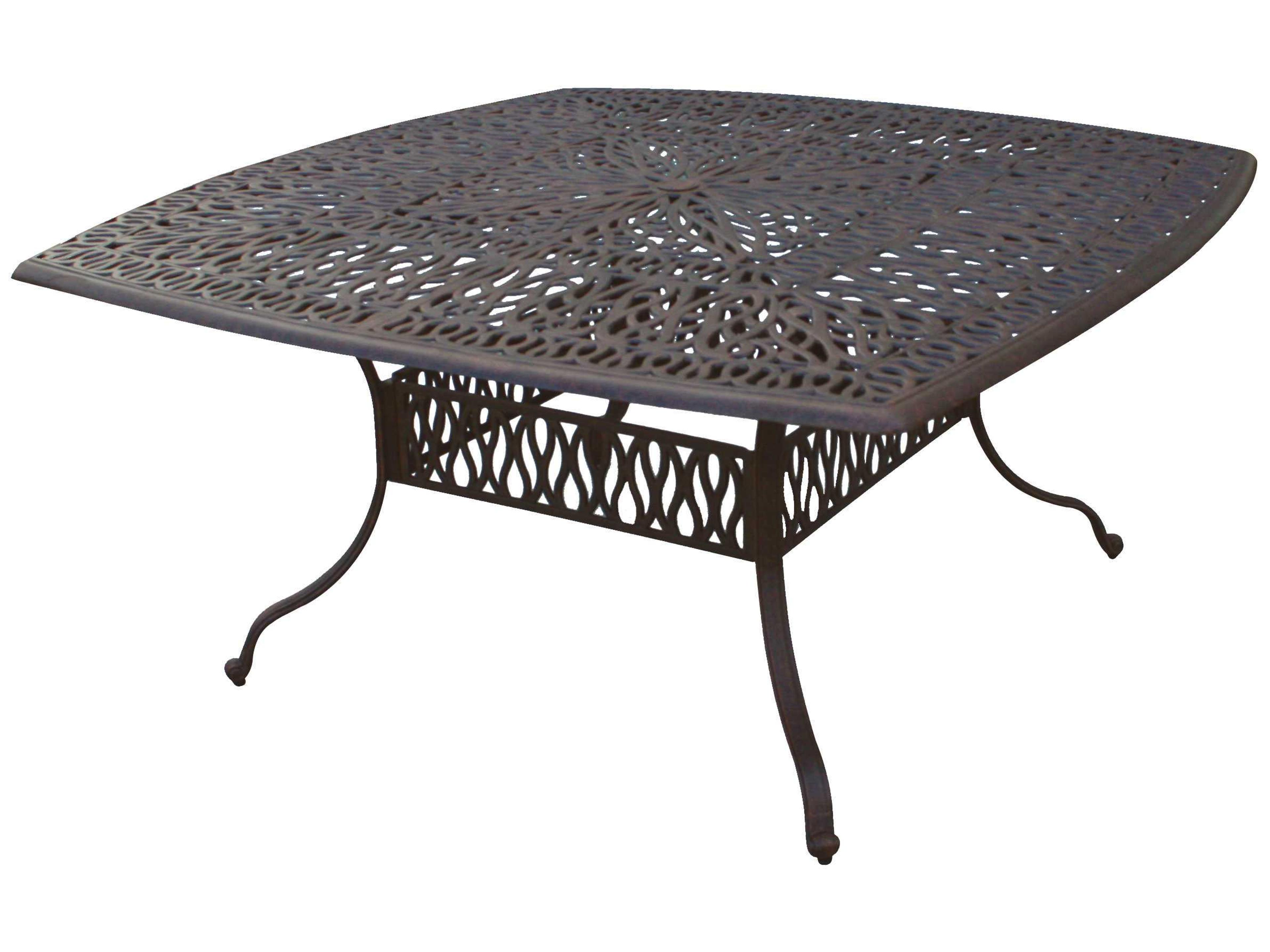 Elisabeth Cast Aluminum Antique Bronze Square Dining Table