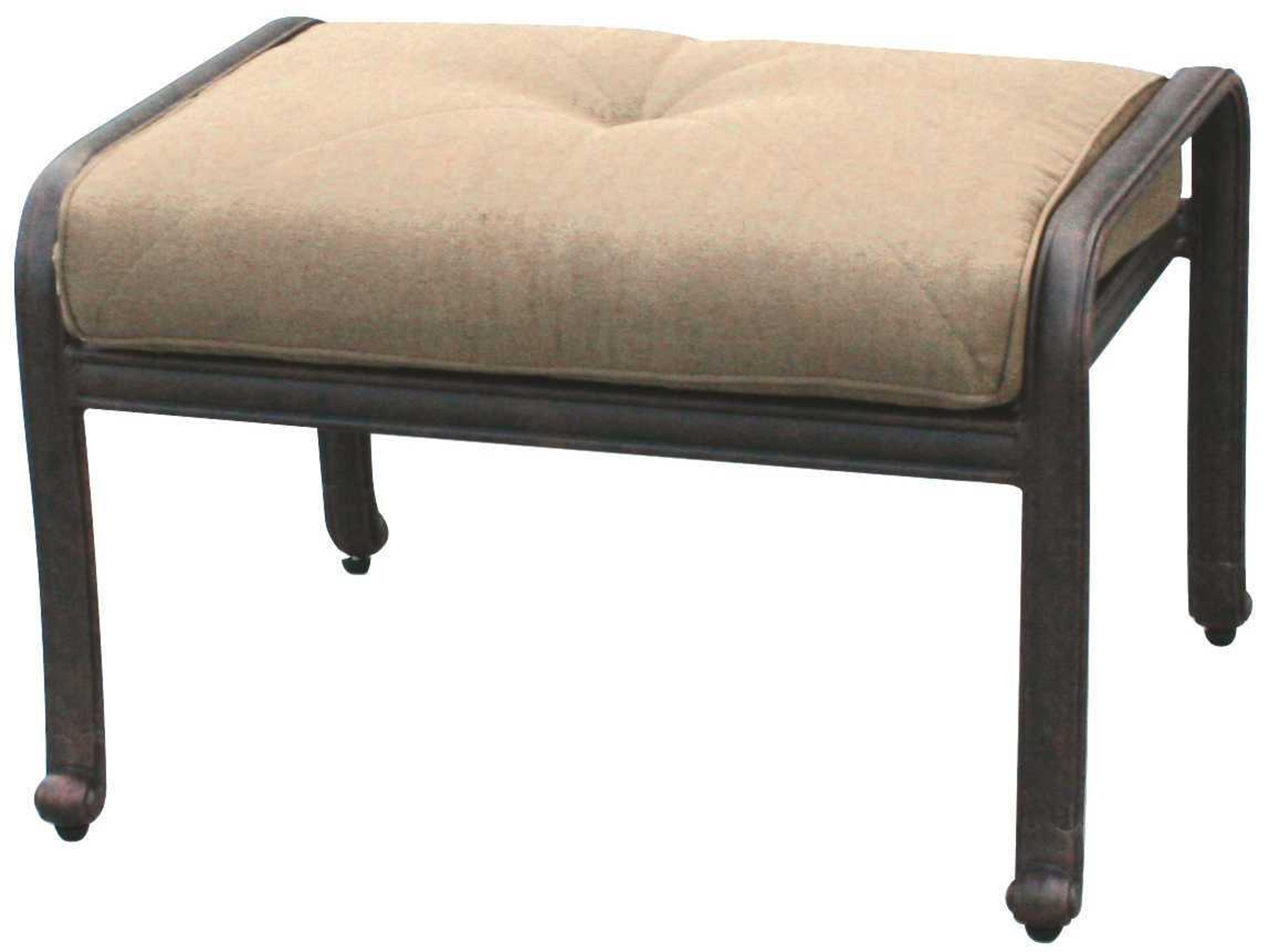 Darlee Outdoor Living Elisabeth Cast Aluminum Antique Bronze Ottoman