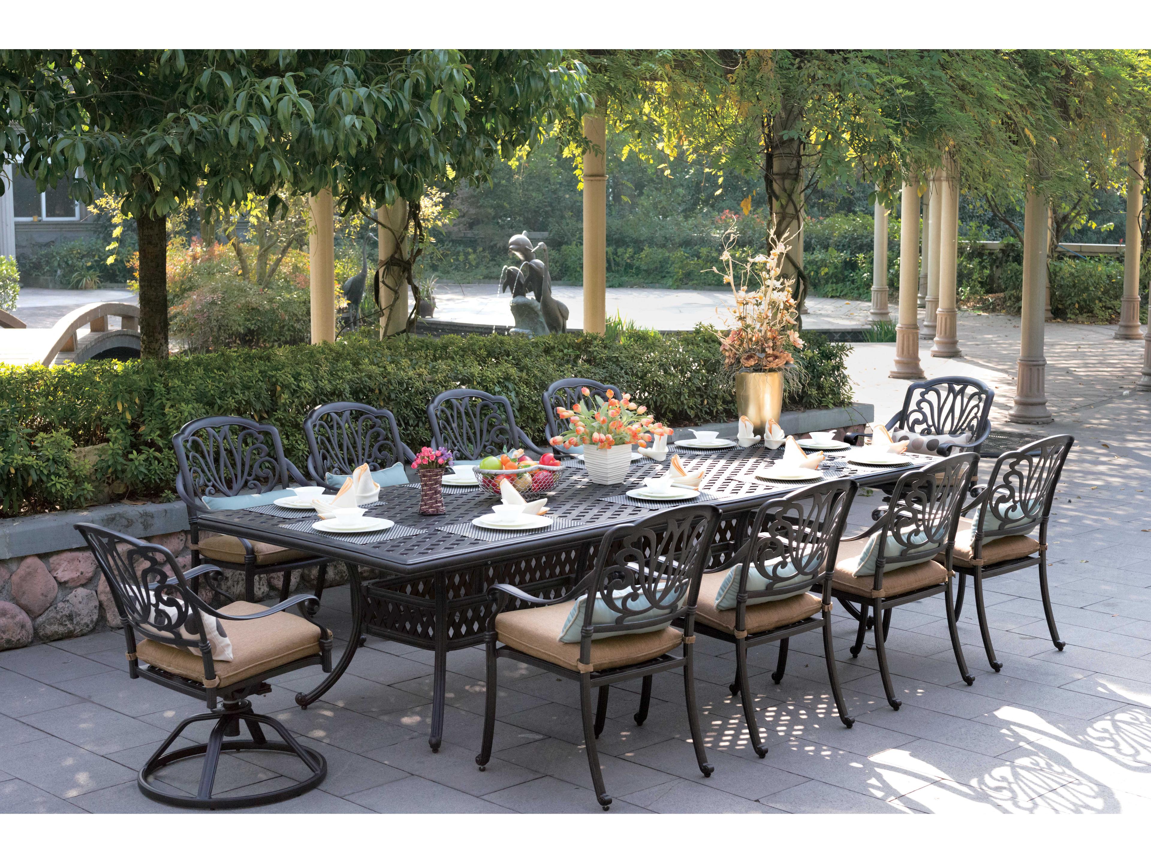 Elisabeth Antique Bronze Cast Aluminum Dining Set
