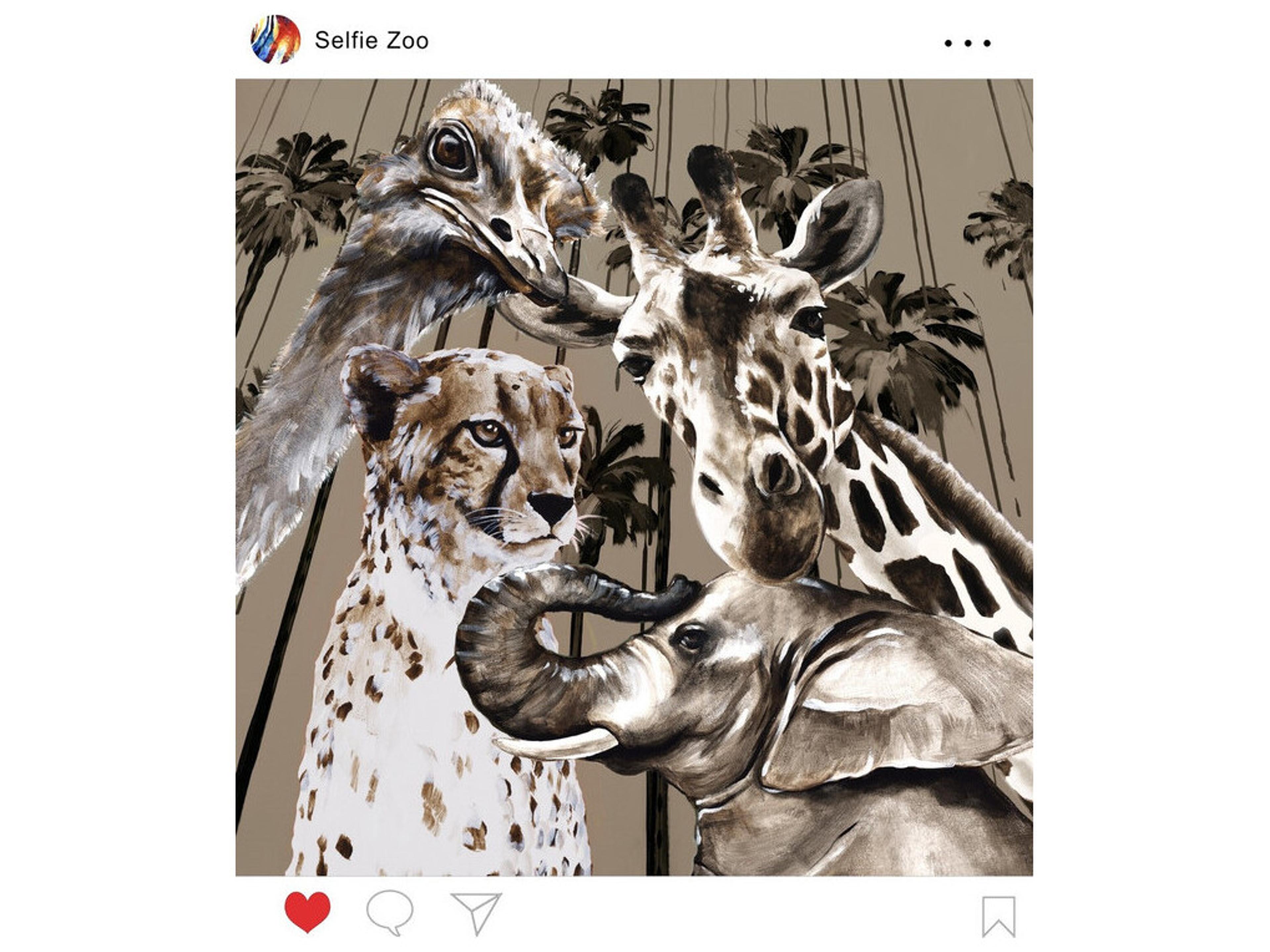 Selfie Zoo I Wall Art