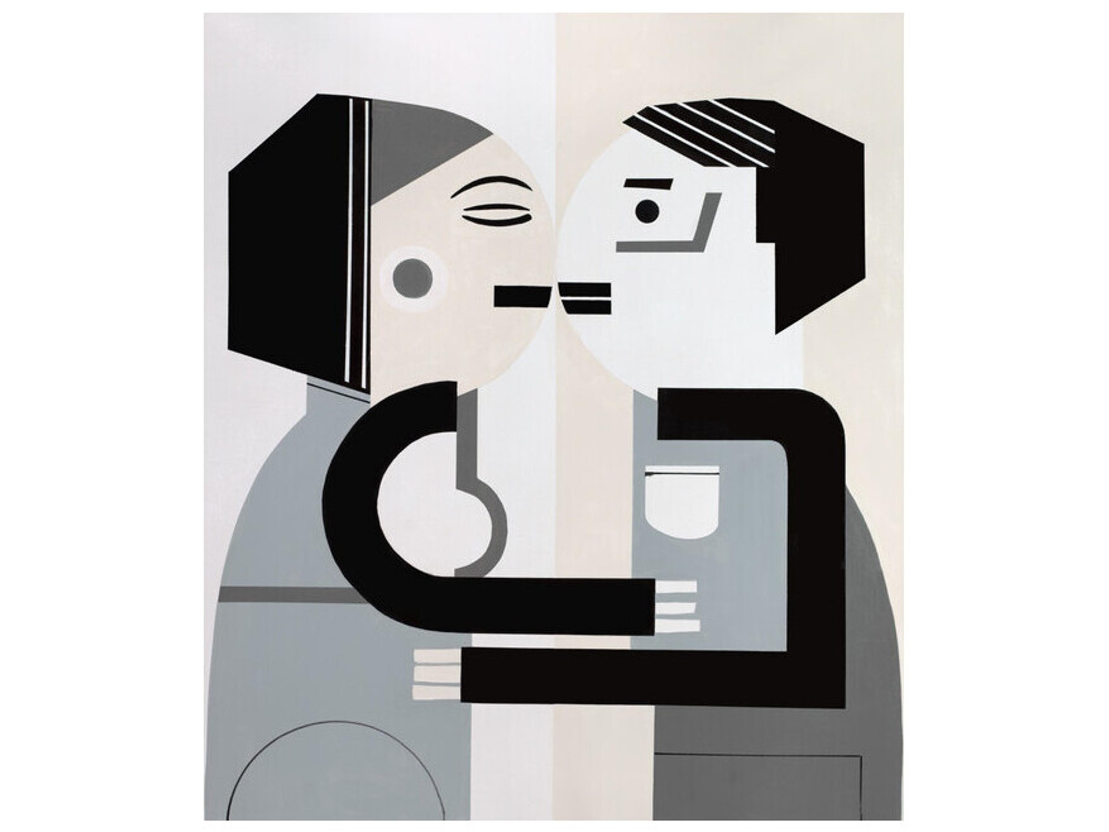 Contemporary Kiss Wall Art