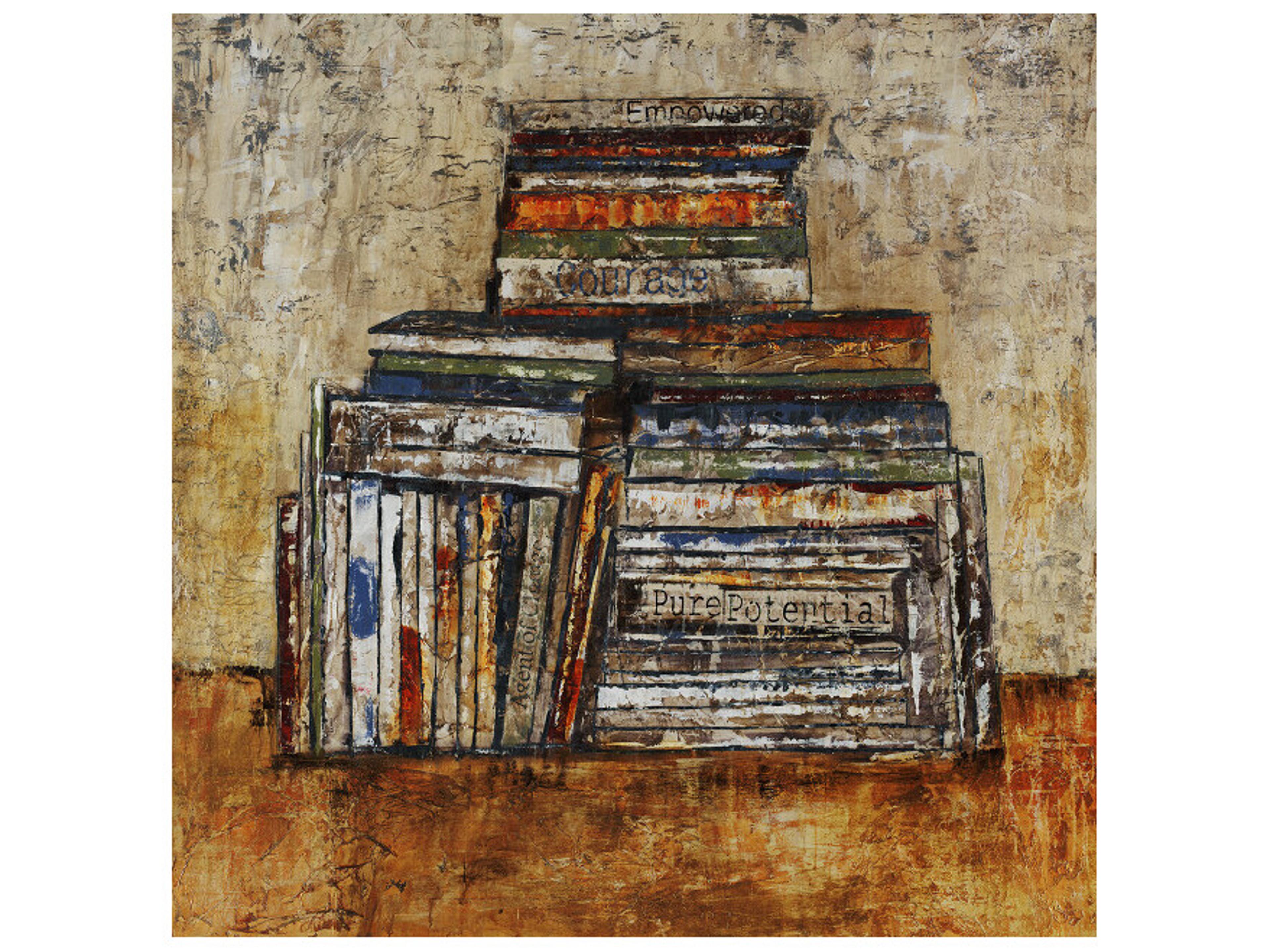 Daleno Stacked Knowledge Abound Wall Art