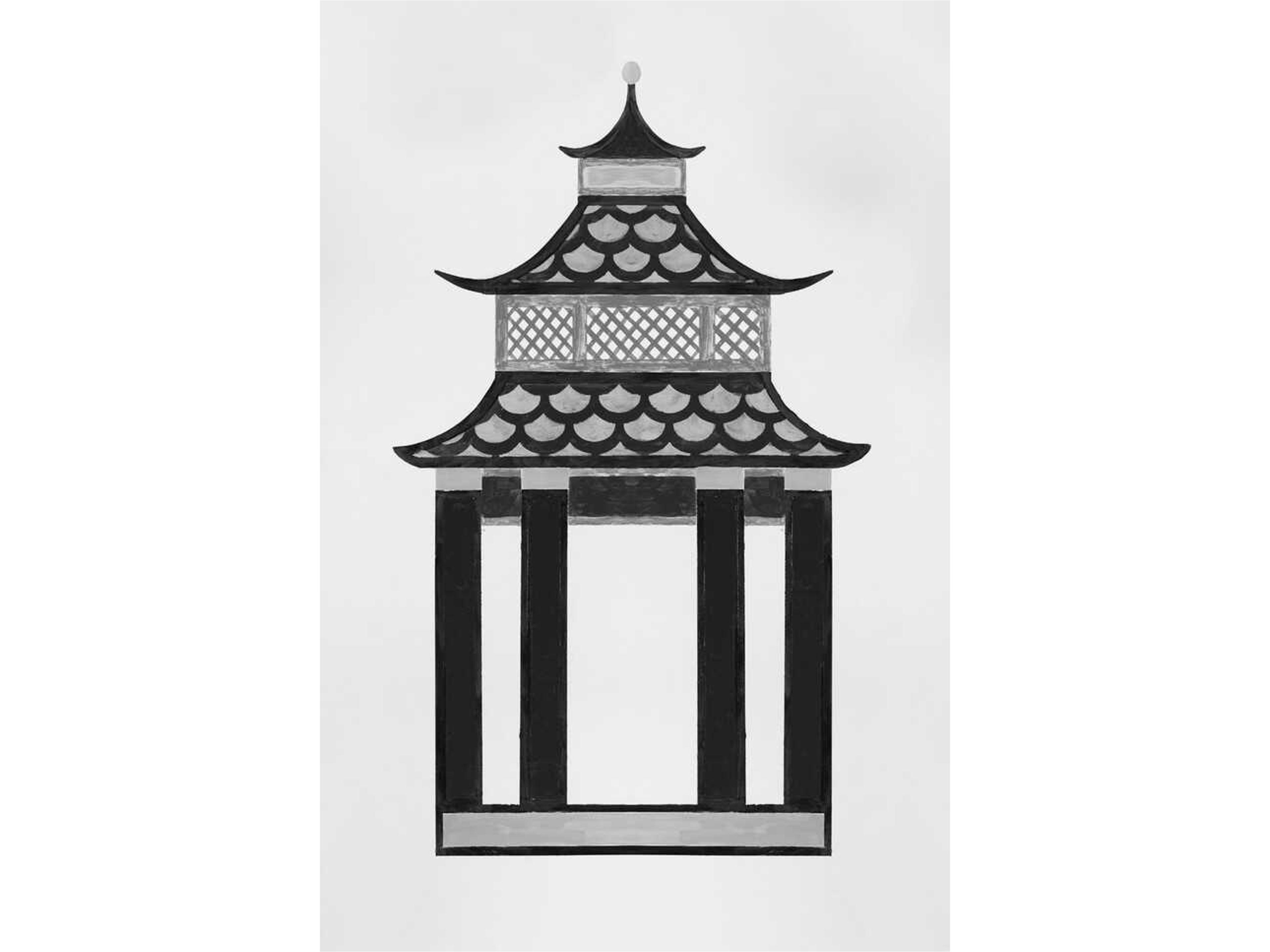 Exotic Beach Pagota I Wall Art