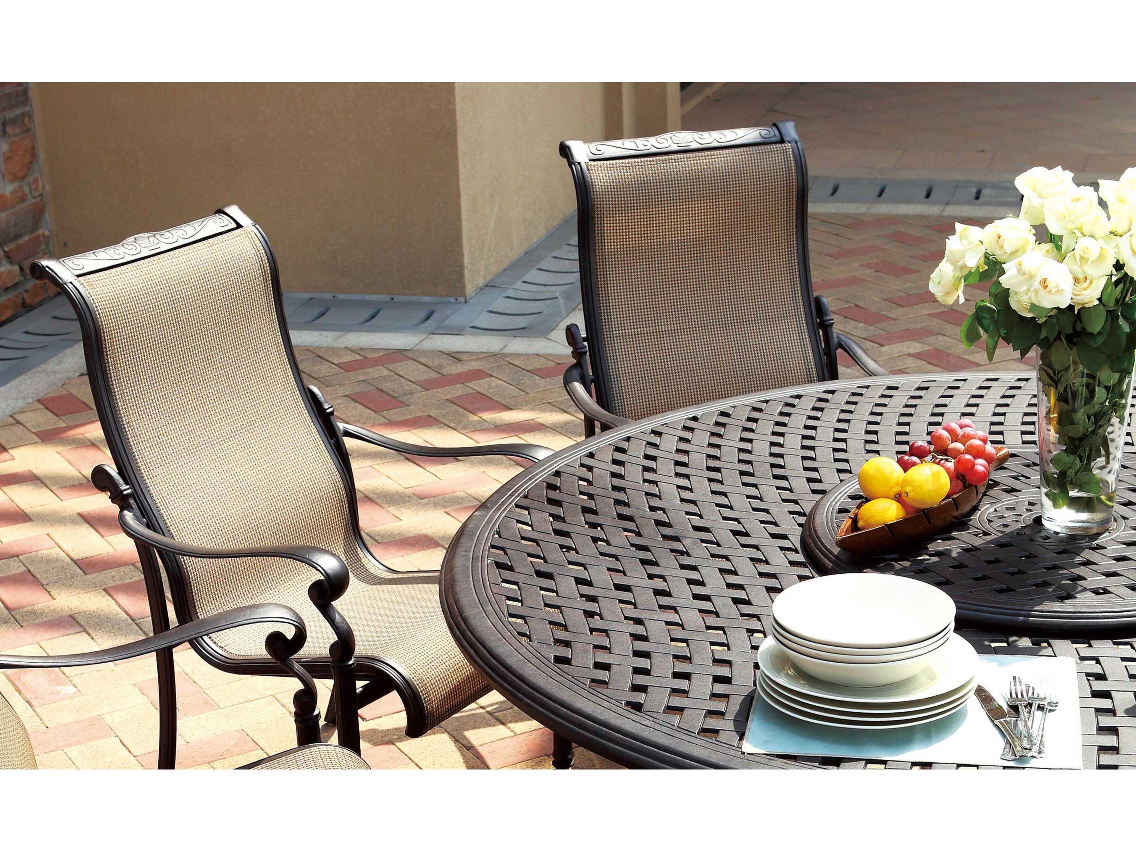 Darlee Outdoor Living Monterey Casual Antique Bronze Cast Aluminum Dining Set