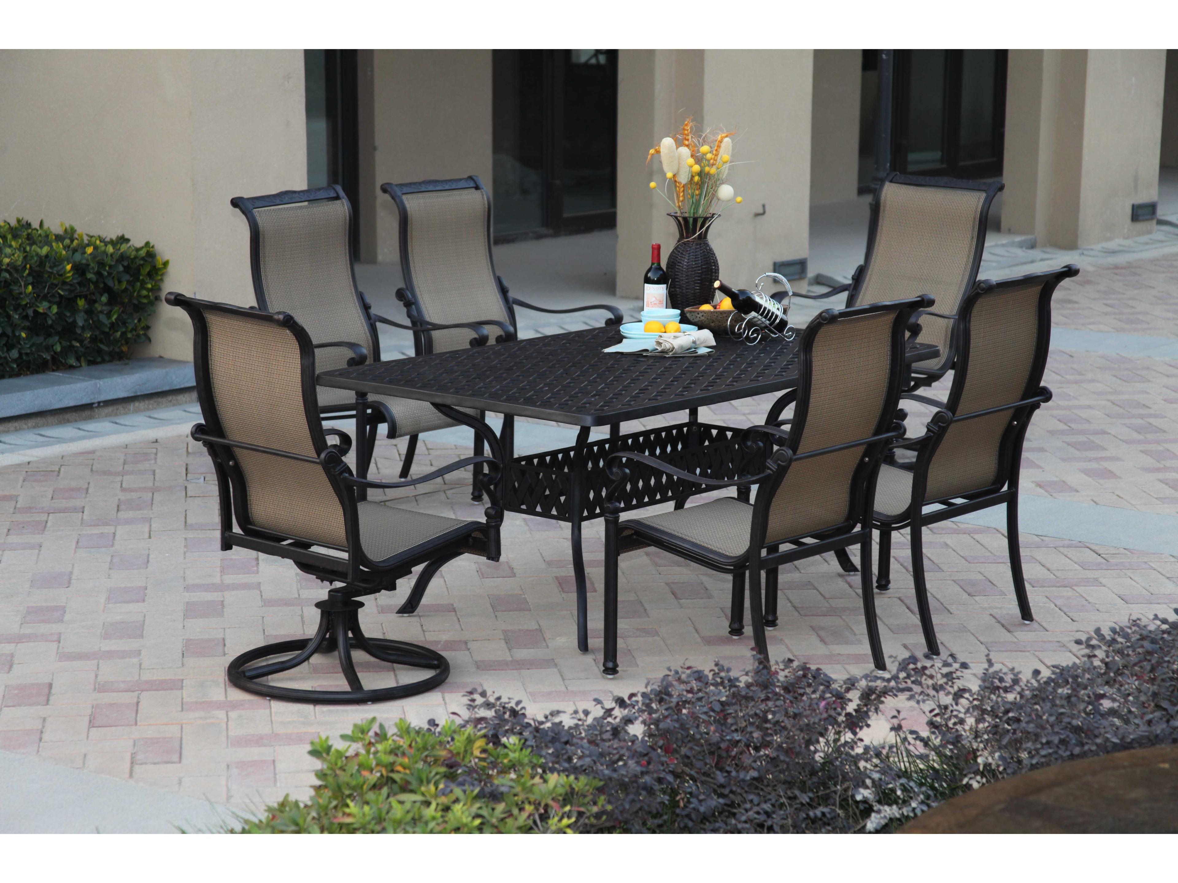Monterey Antique Bronze Cast Aluminum Dining Set