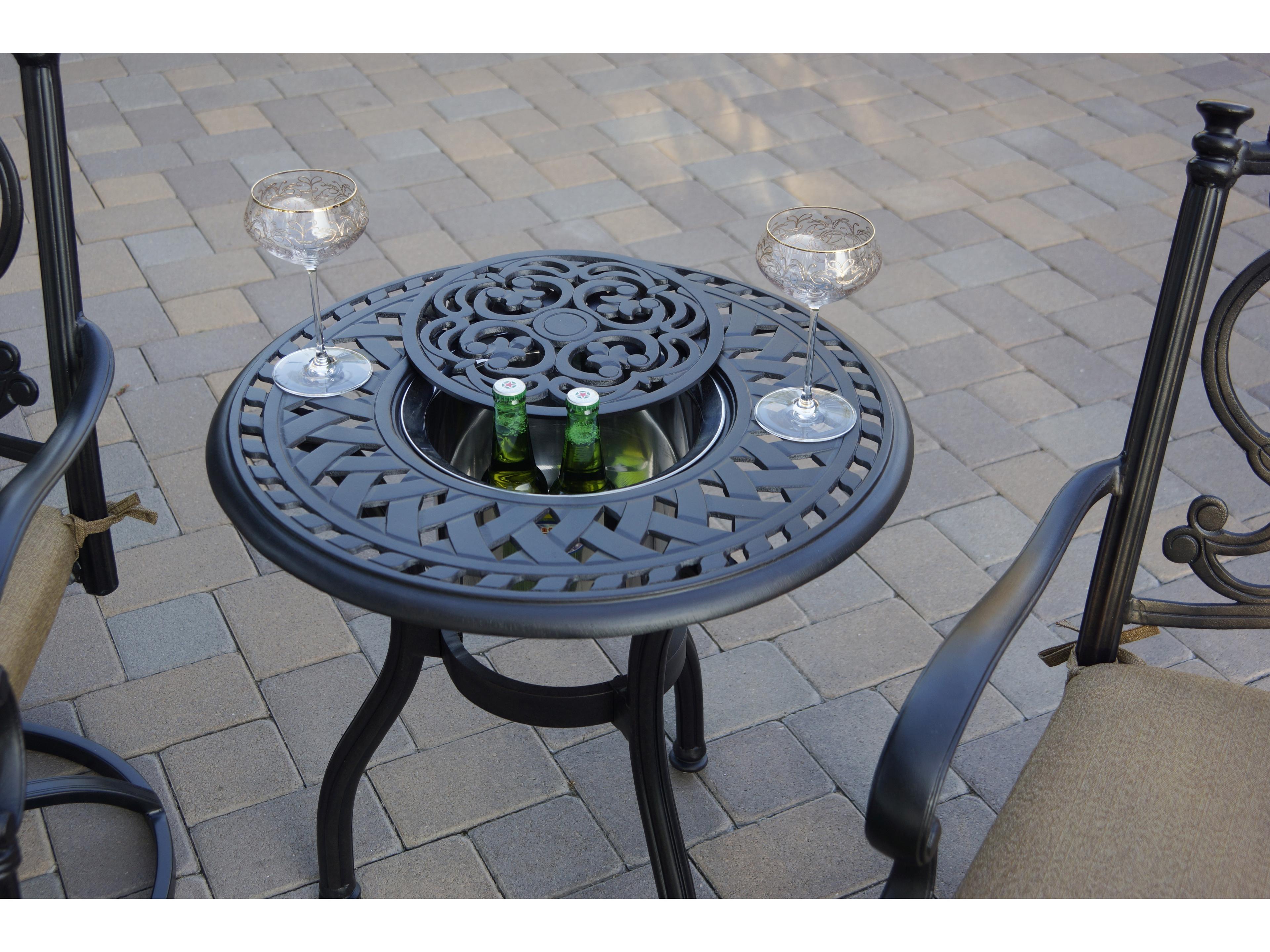 Darlee Outdoor Living Santa Barbara Antique Bronze Cast Aluminum Cushion Lounge Set