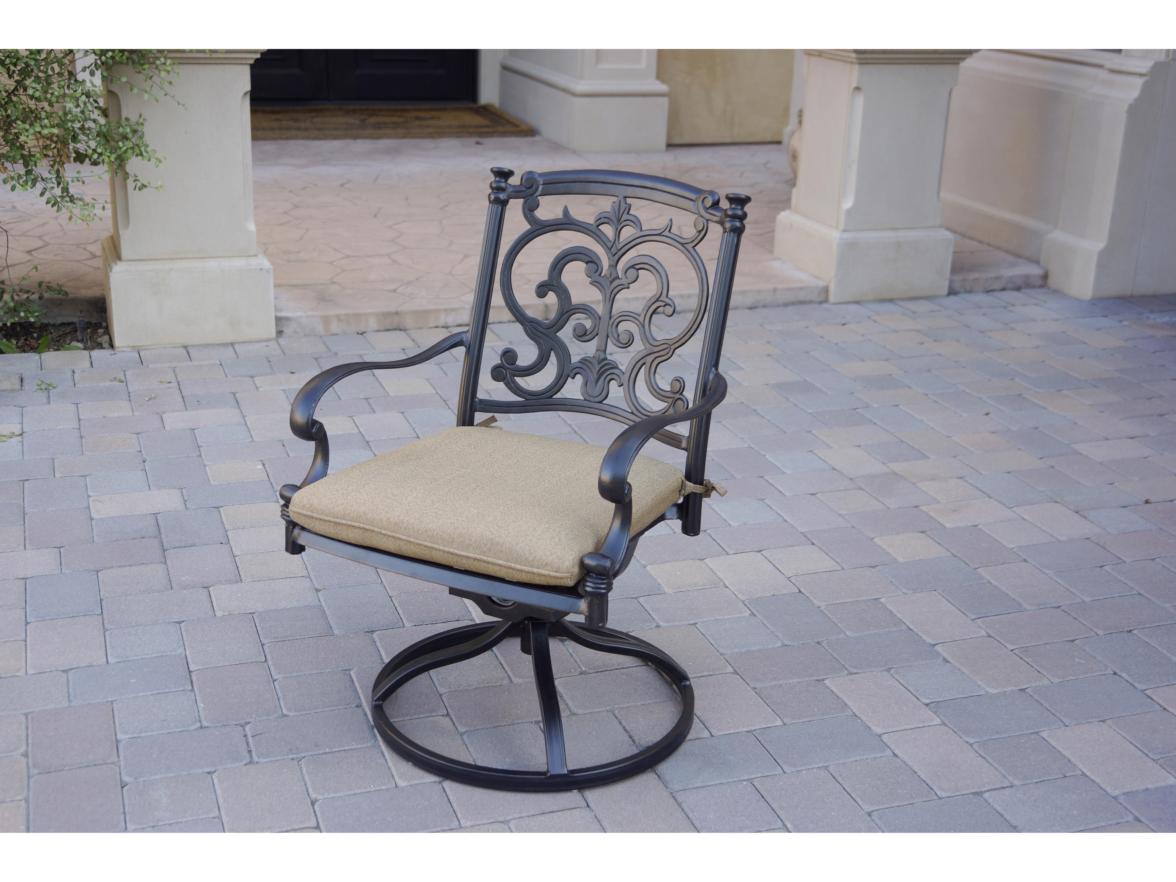 Darlee Outdoor Living Santa Barbara Antique Bronze Cast Aluminum Cushion Lounge Set