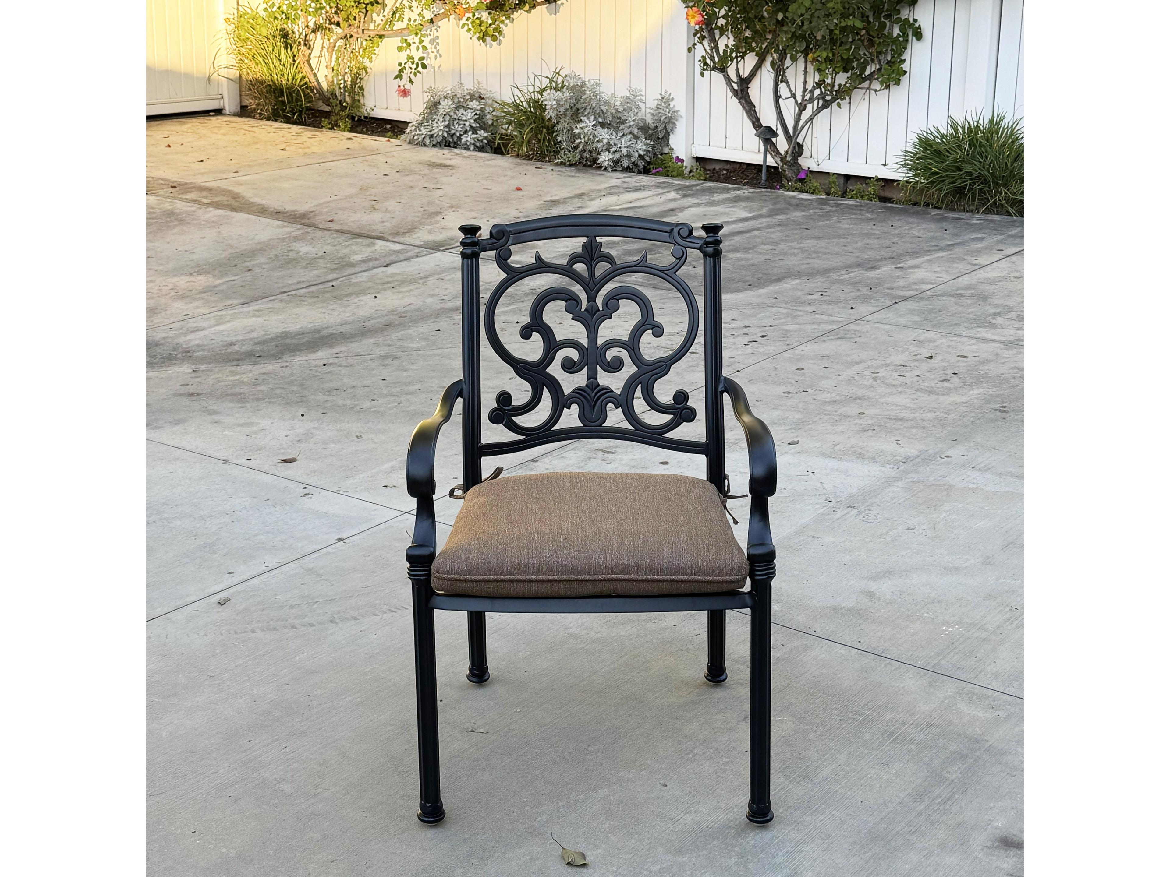 Darlee Outdoor Living Santa Barbara Antique Bronze Cast Aluminum Dining Set