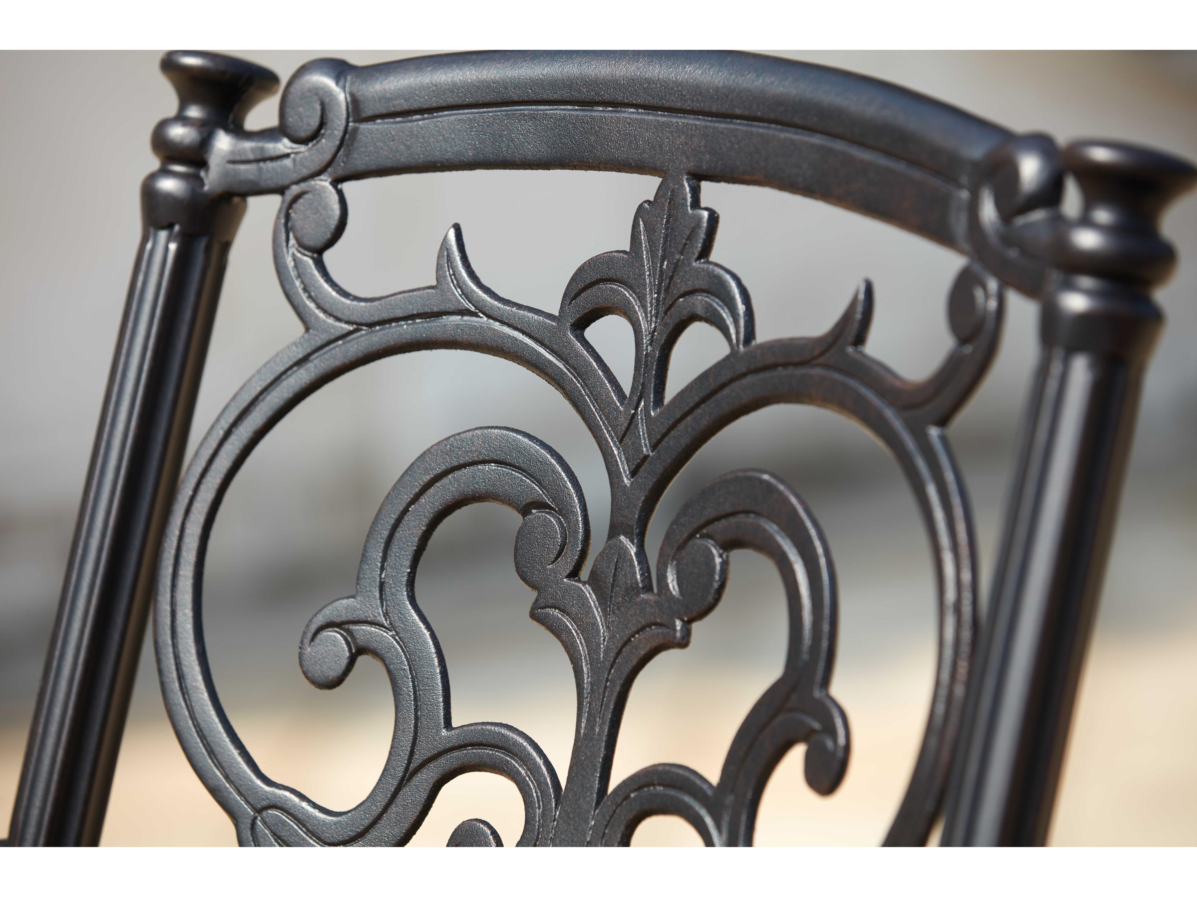 Darlee Outdoor Living Santa Barbara Cast Aluminum Antique Bronze Swivel Bar Stool Set of 4