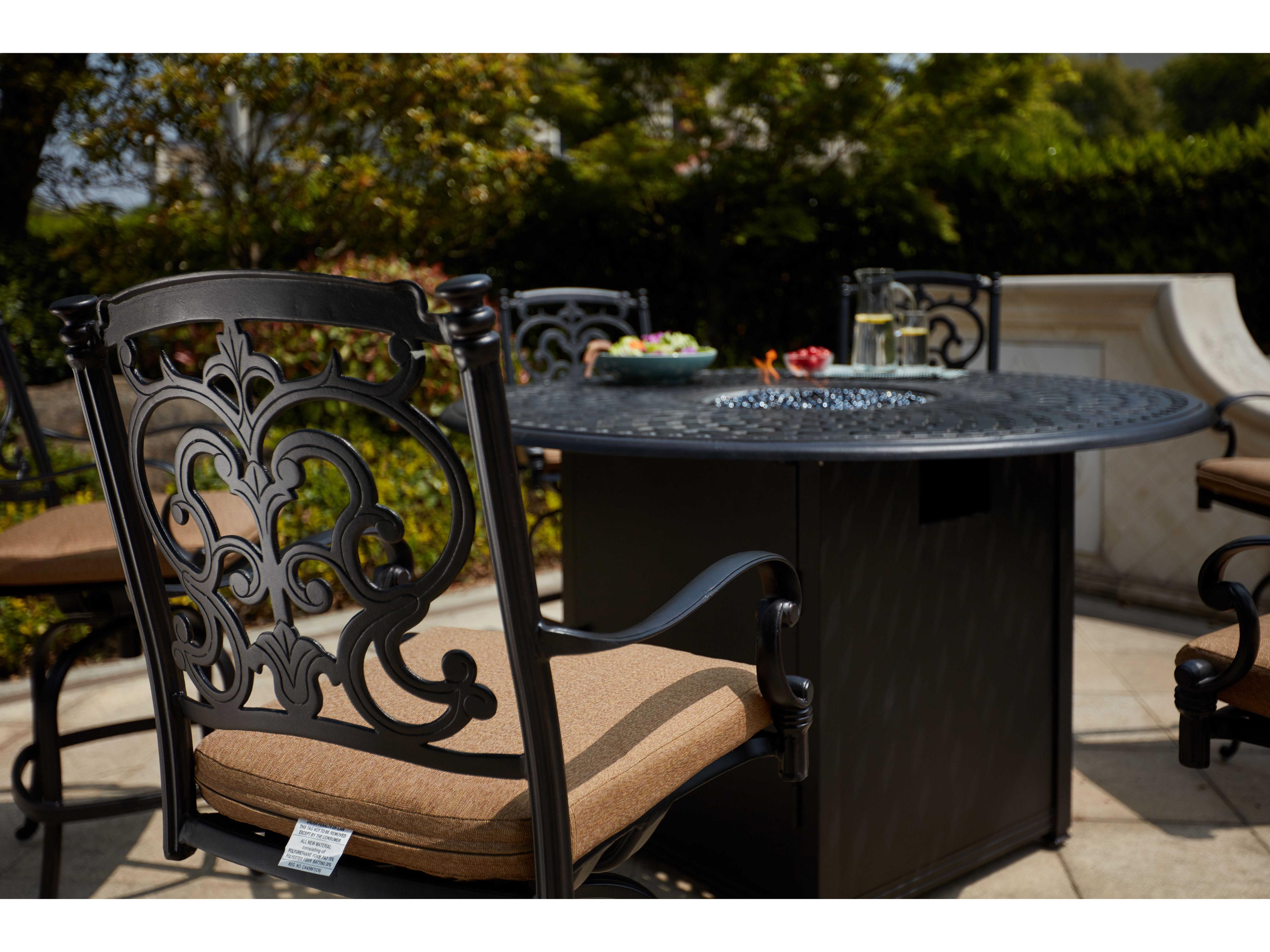 Darlee Outdoor Living Santa Barbara Cast Aluminum Antique Bronze Counter Height Stool Set of 6