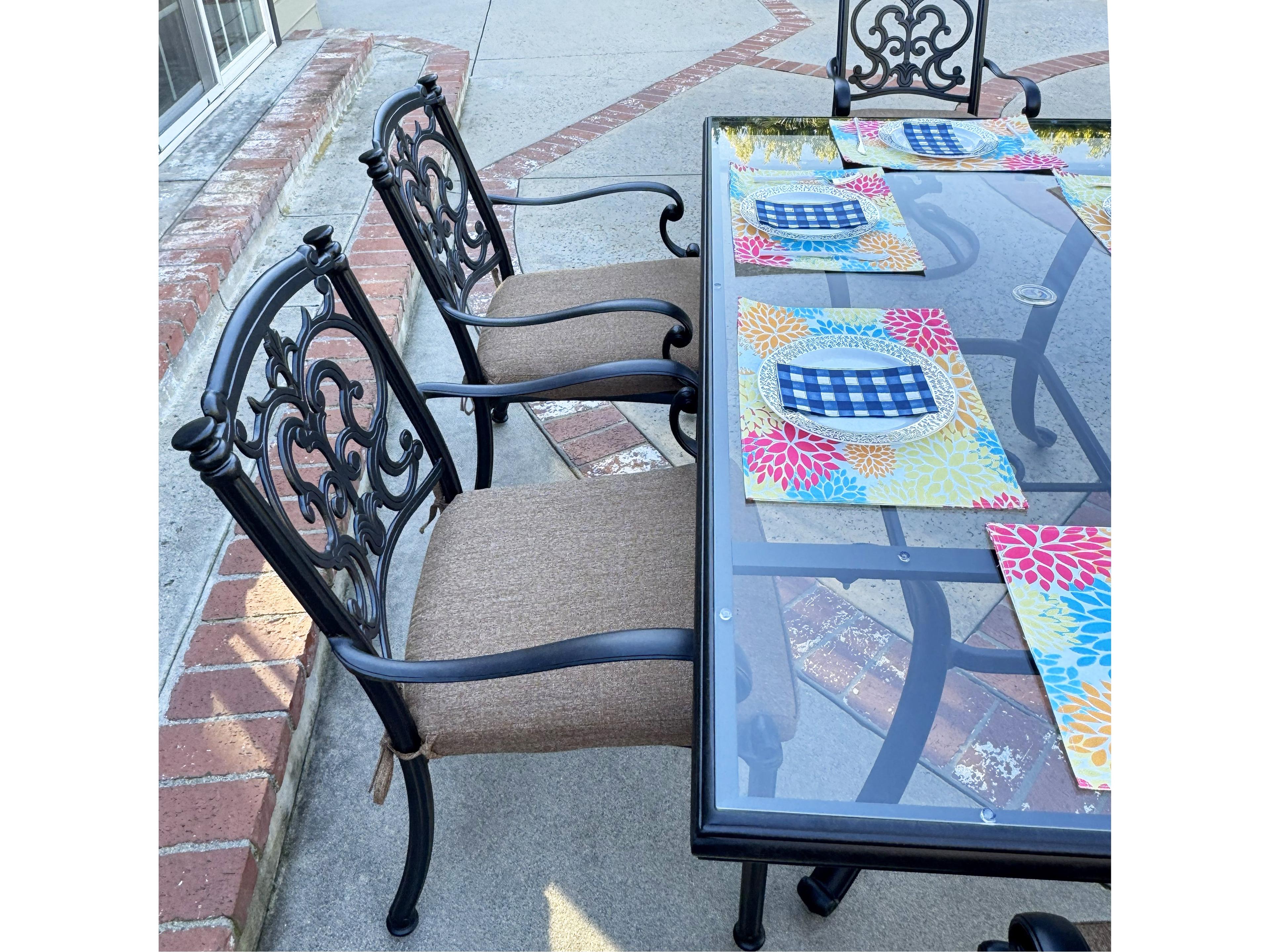 Darlee Outdoor Living Santa Barbara Antique Bronze Cast Aluminum Dining Set