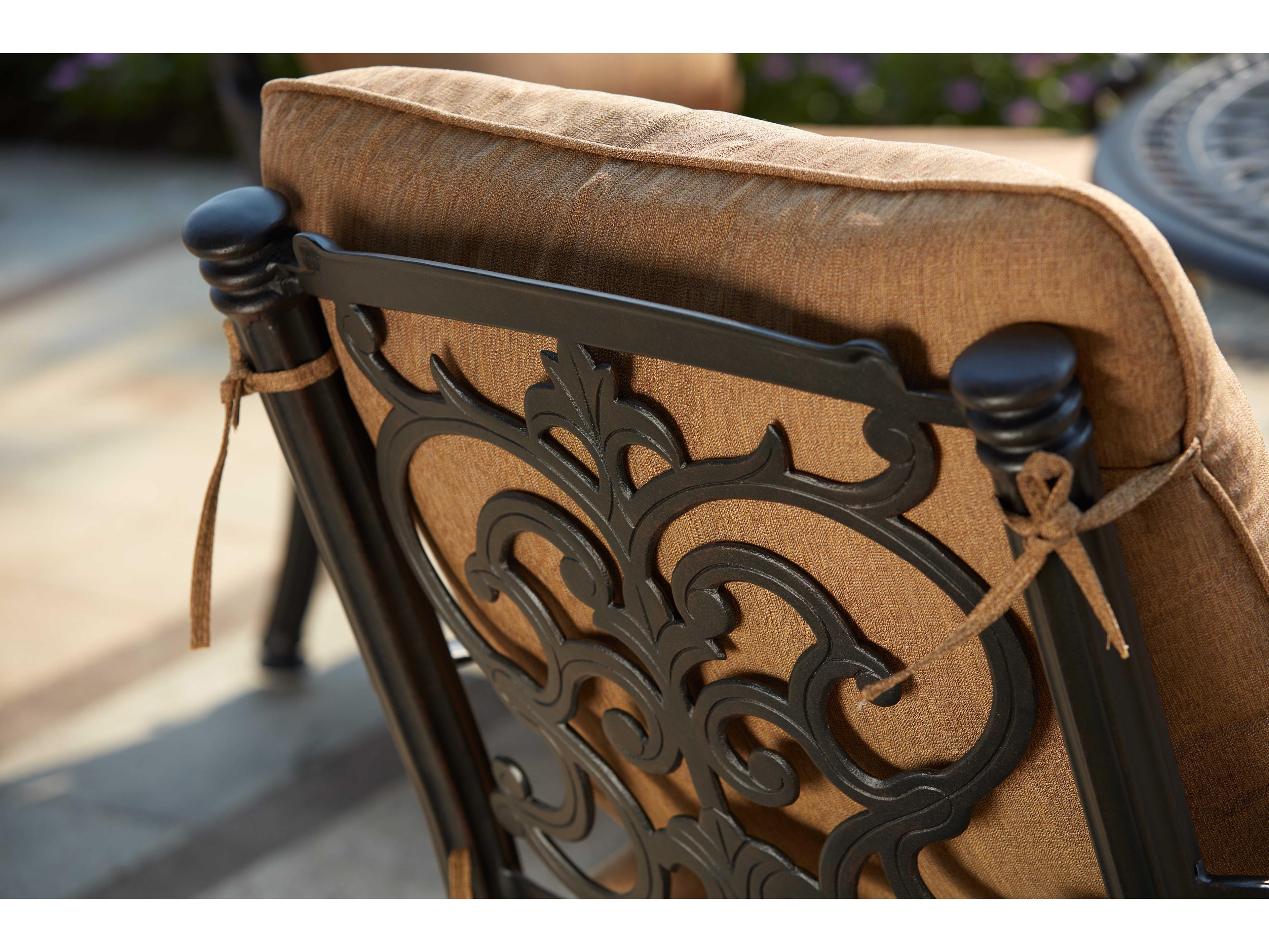 Darlee Outdoor Living Santa Barbara Cast Aluminum Antique Bronze Swivel Rocker Lounge Chair Set of 4