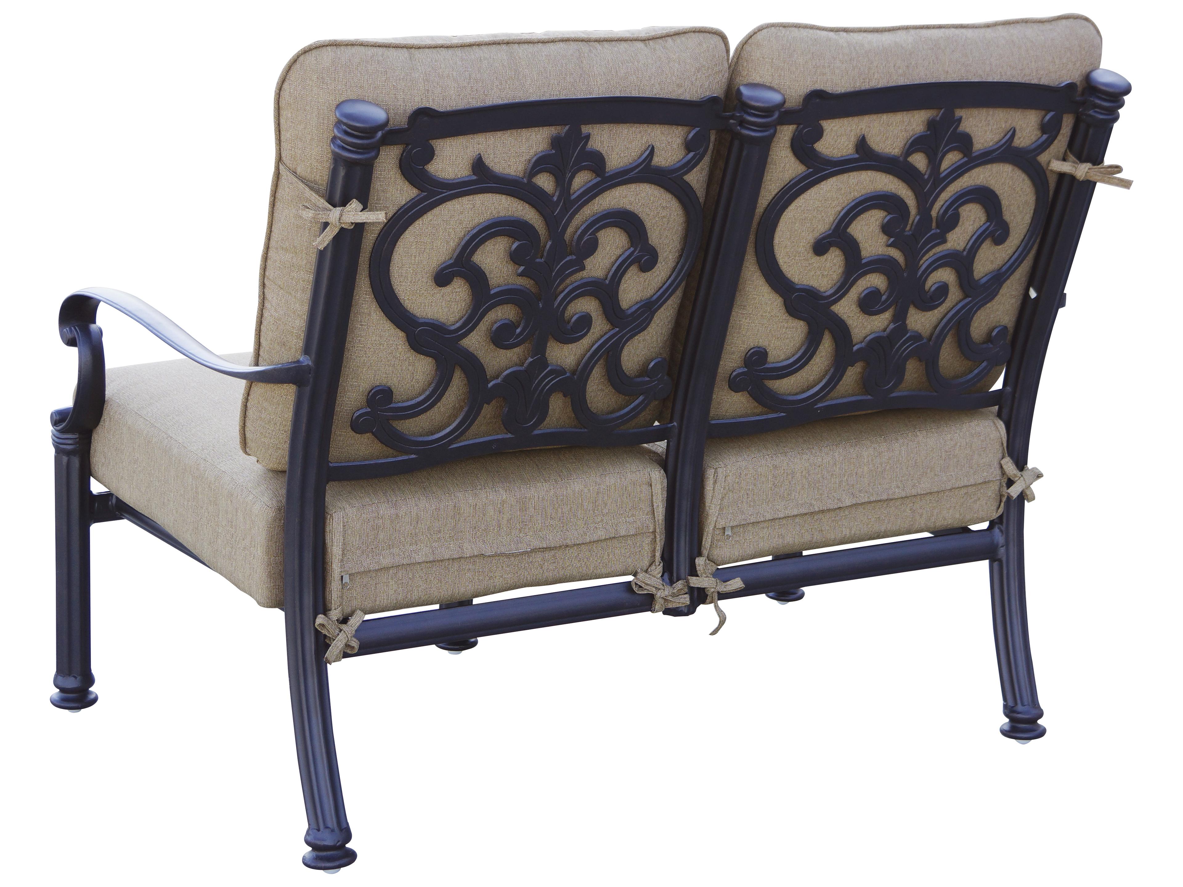 Darlee Outdoor Living Santa Barbara Cast Aluminum Antique Bronze 6 Piece Lounge Set