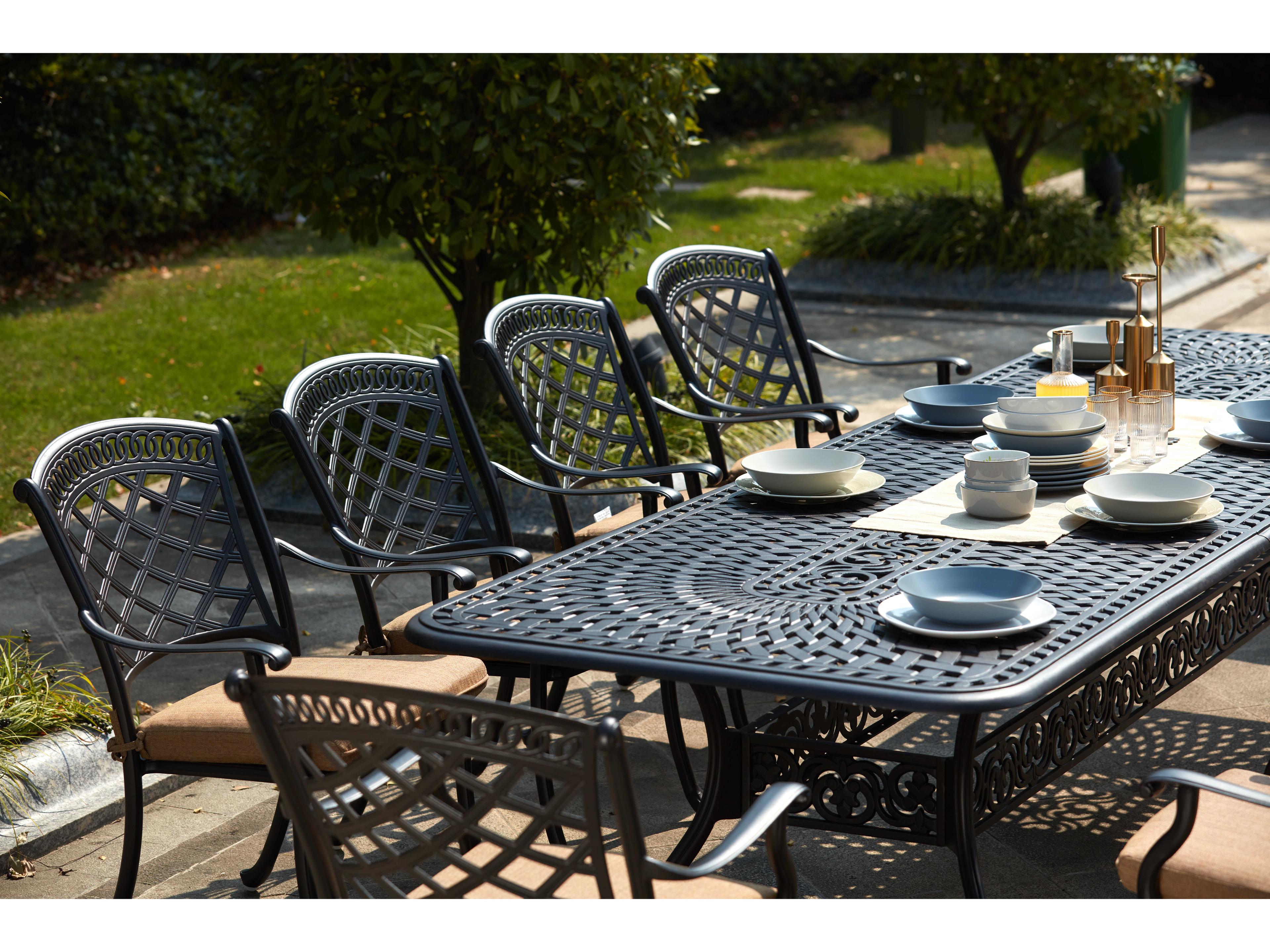 Darlee Outdoor Living Sedona Cast Aluminum Antique Bronze 11 Piece Dining Set
