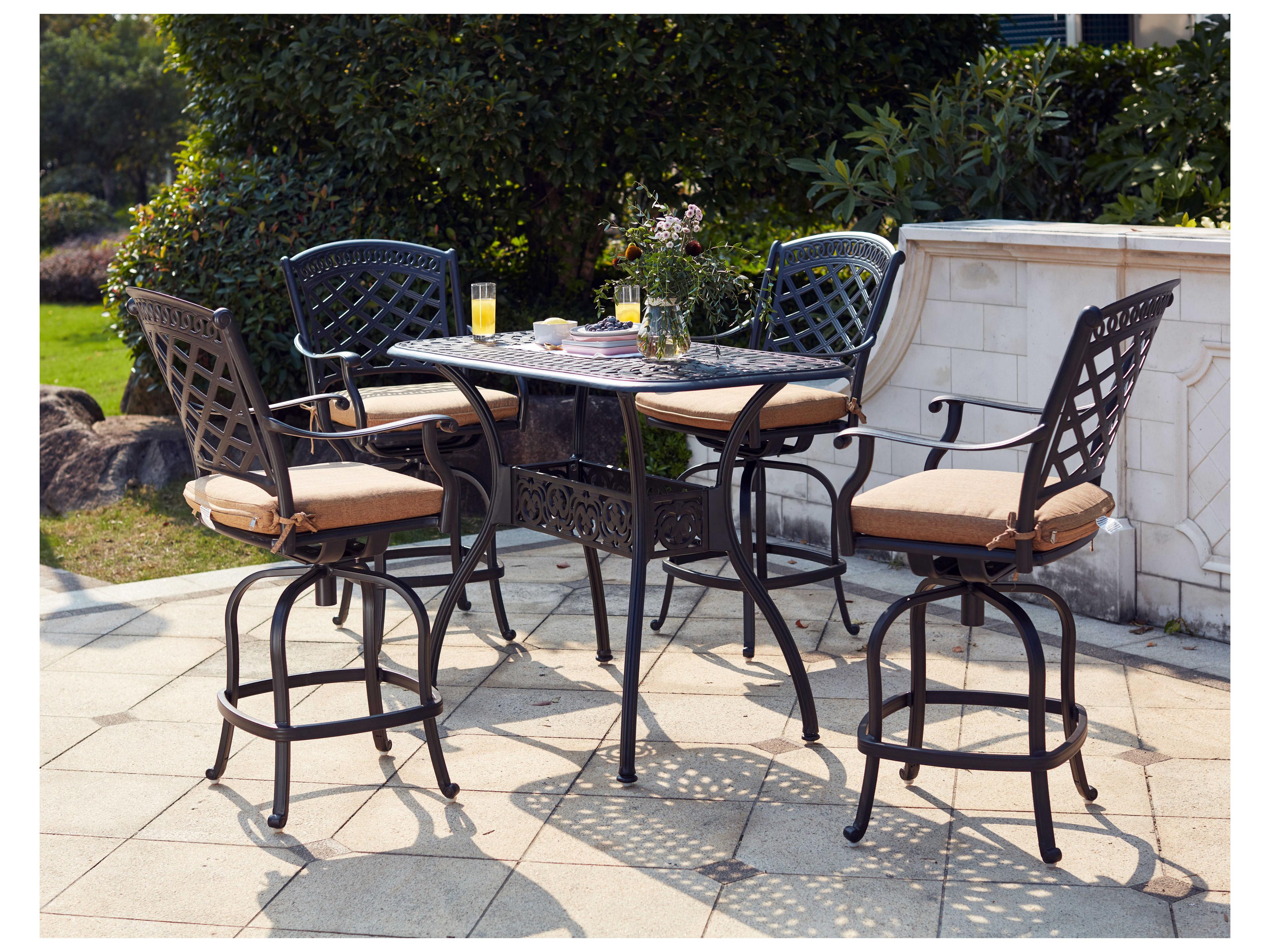 Sedona Cast Aluminum Antique Bronze 5 Piece Counter Set