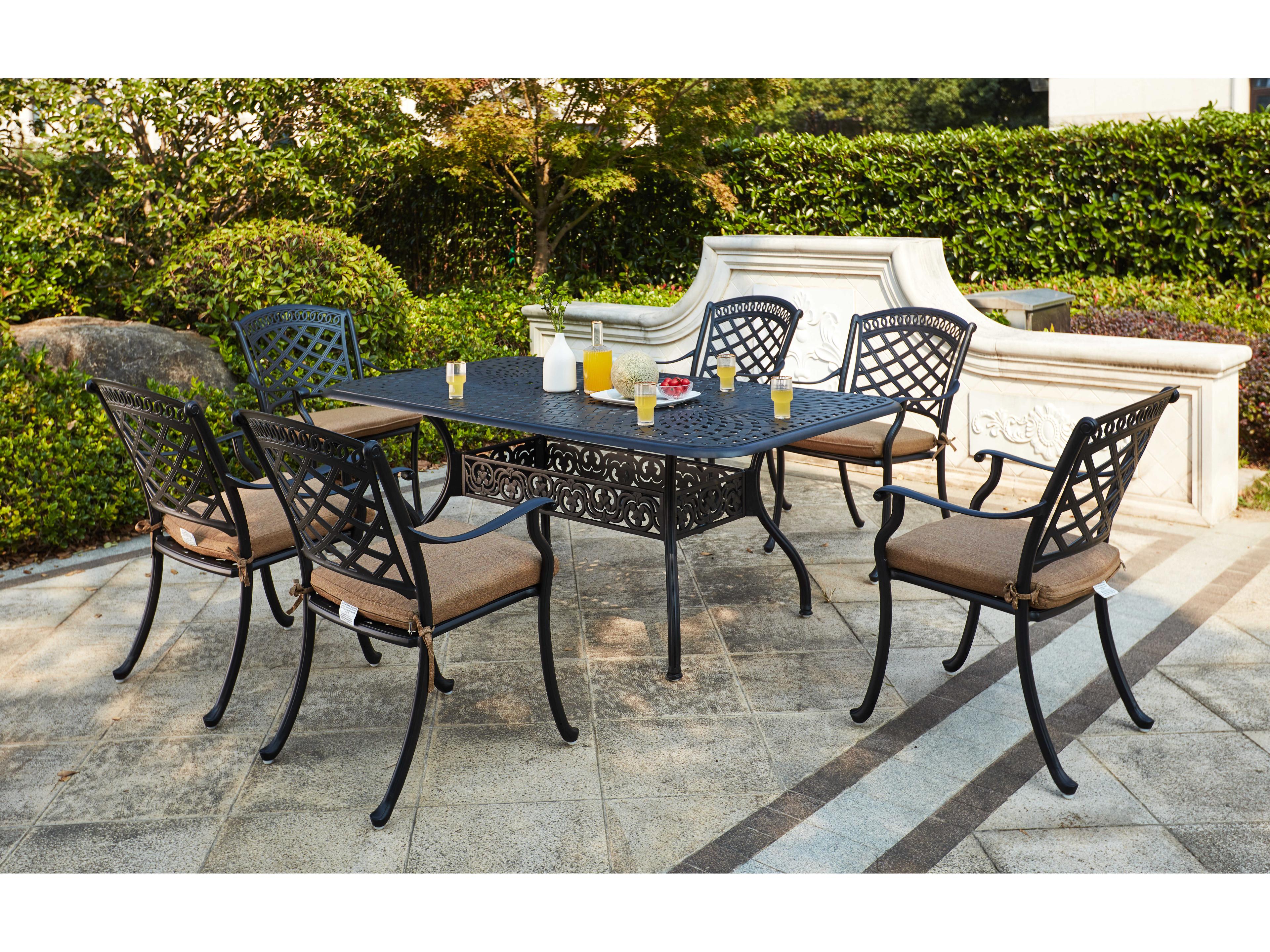 Sedona Cast Aluminum Antique Bronze 7 Piece Dining Set