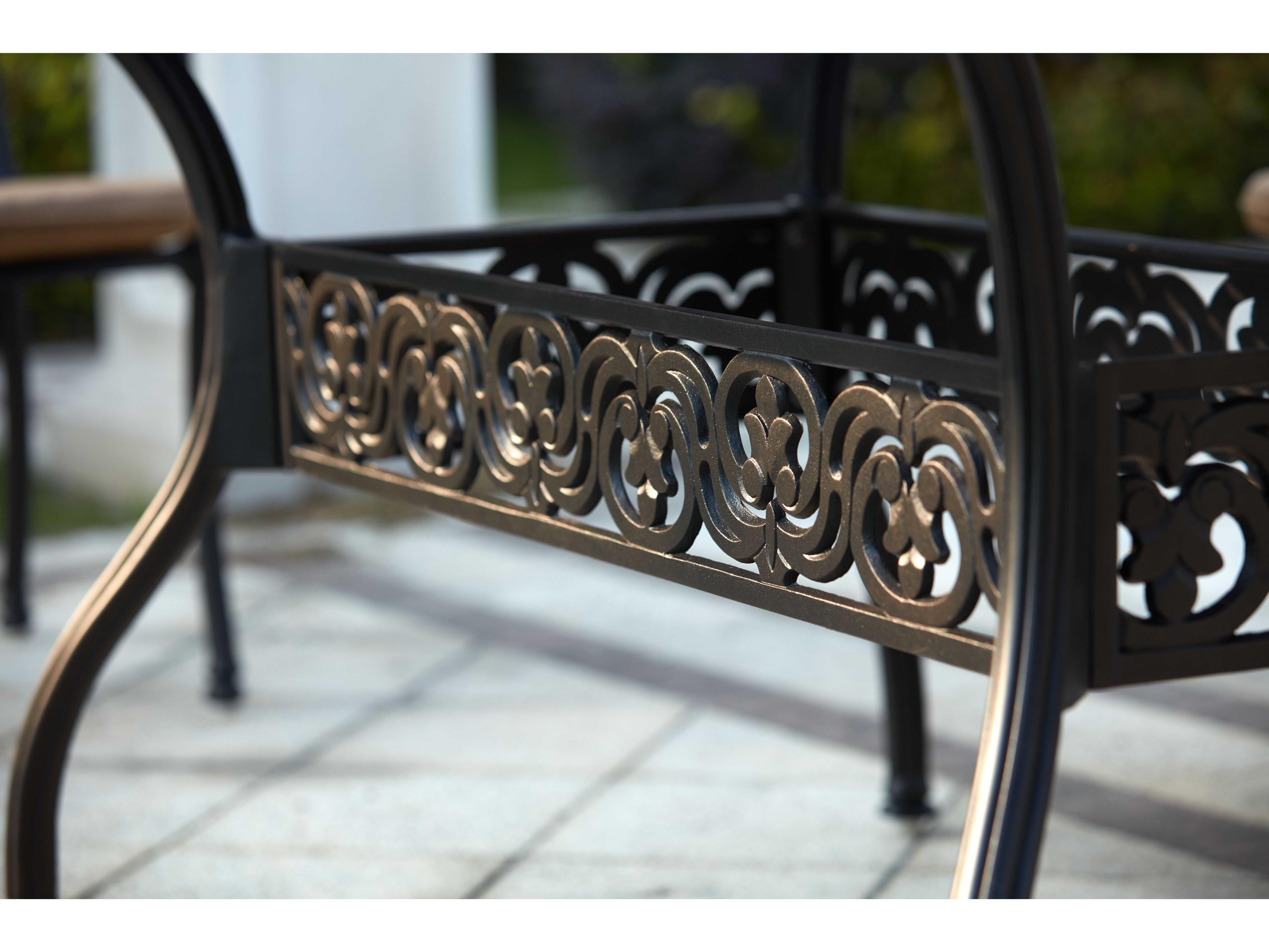 Darlee Outdoor Living Sedona Cast Aluminum Antique Bronze 7 Piece Dining Set