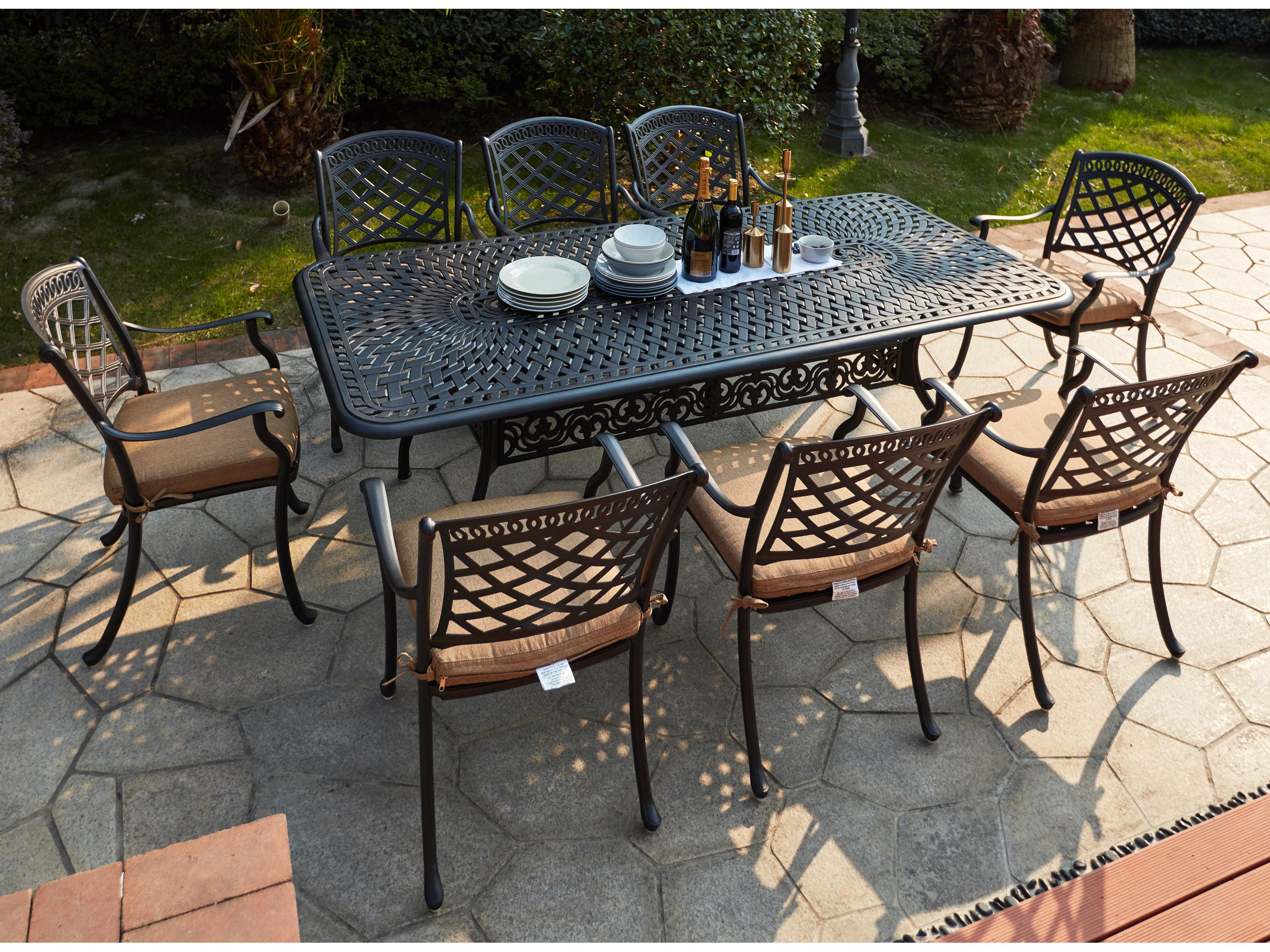 Sedona Cast Aluminum Antique Bronze 9 Piece Dining Set