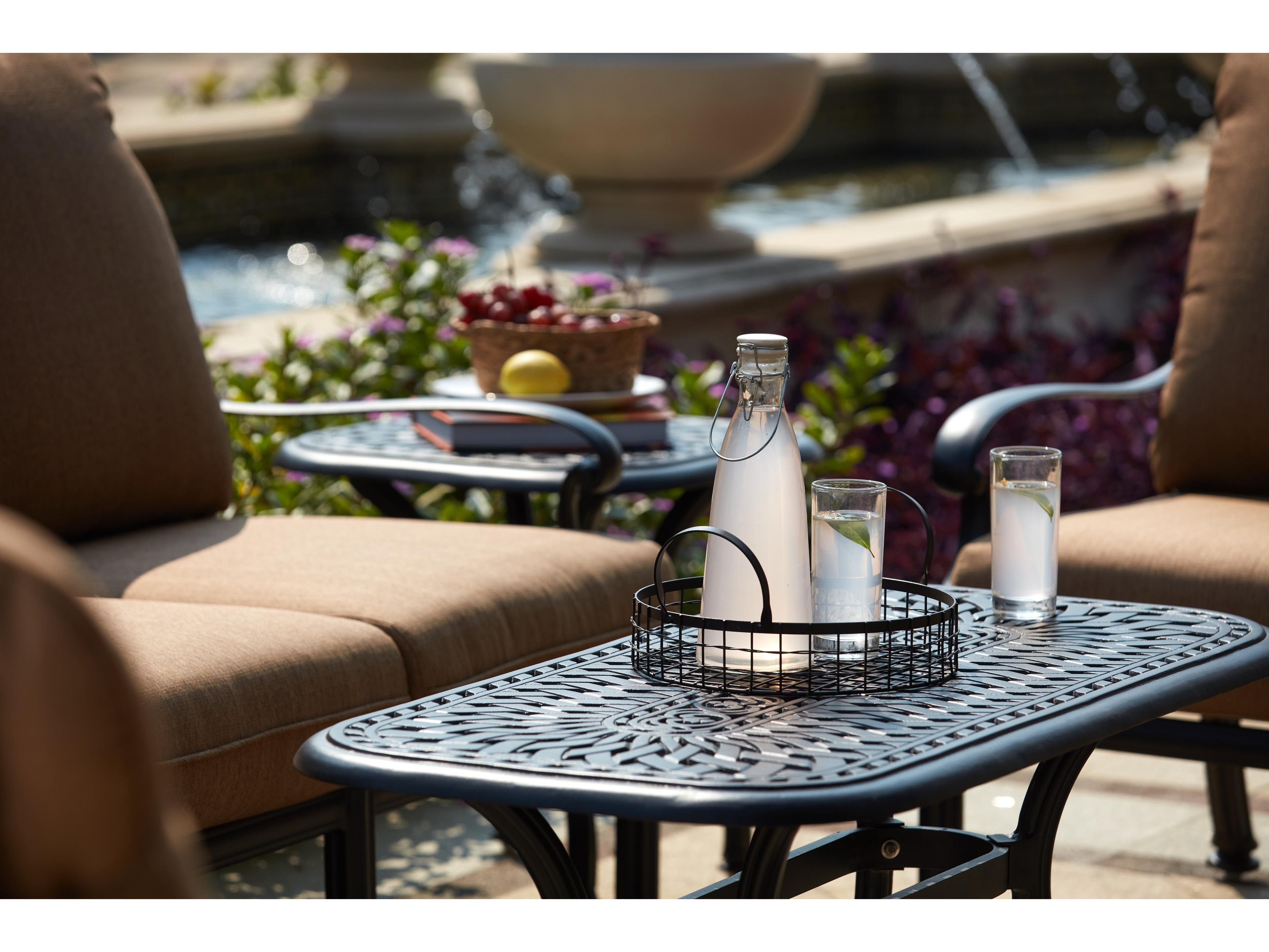 Darlee Outdoor Living Series 60 Antique Bronze Cast Aluminum Rectangular Coffee Table