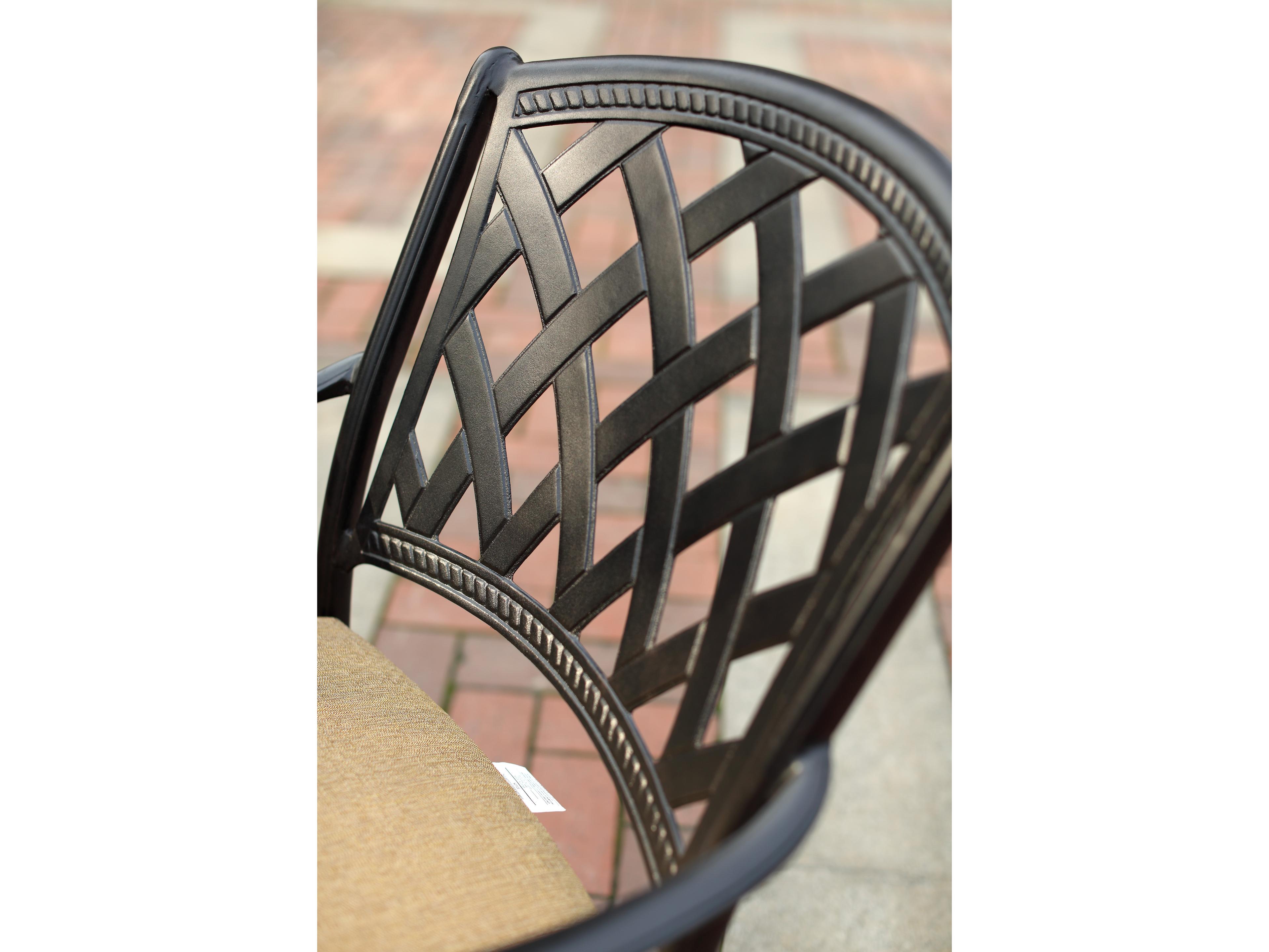 Darlee Outdoor Living Ocean View Cast Aluminum 9-Piece Patio Dining Set with Swivel Rockers (not pictured)