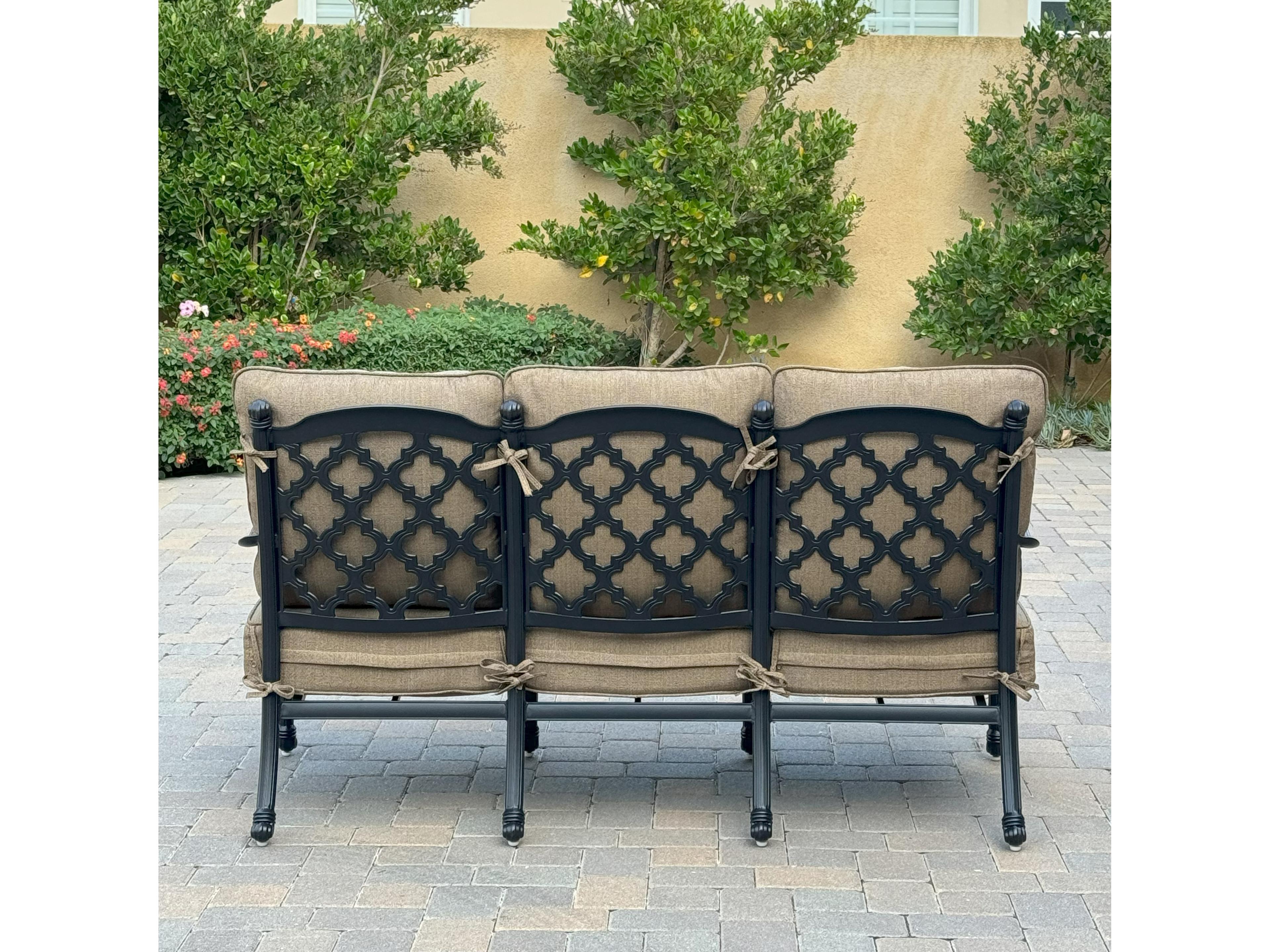 Darlee Outdoor Living Madison Cast Aluminum 4-Piece Patio Fire Pit Conversation Set