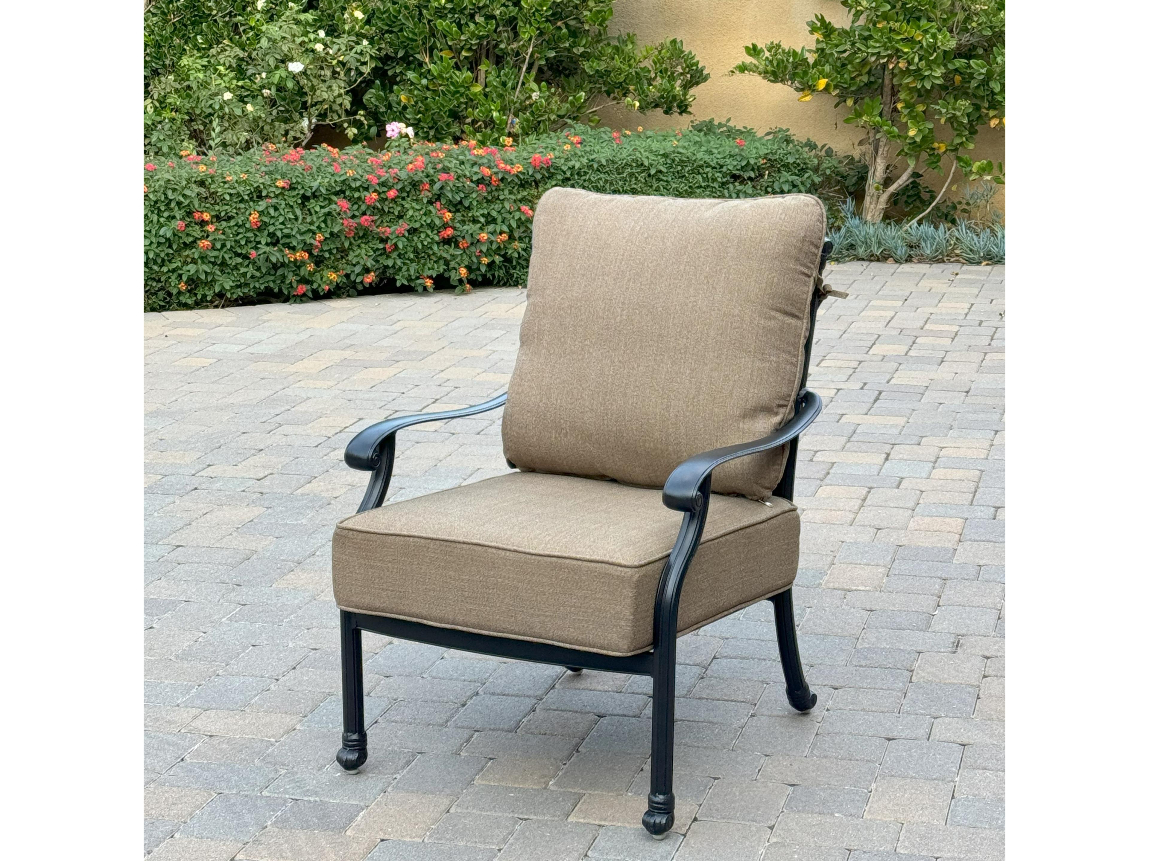 Darlee Outdoor Living Madison Cast Aluminum 4-Piece Patio Fire Pit Conversation Set