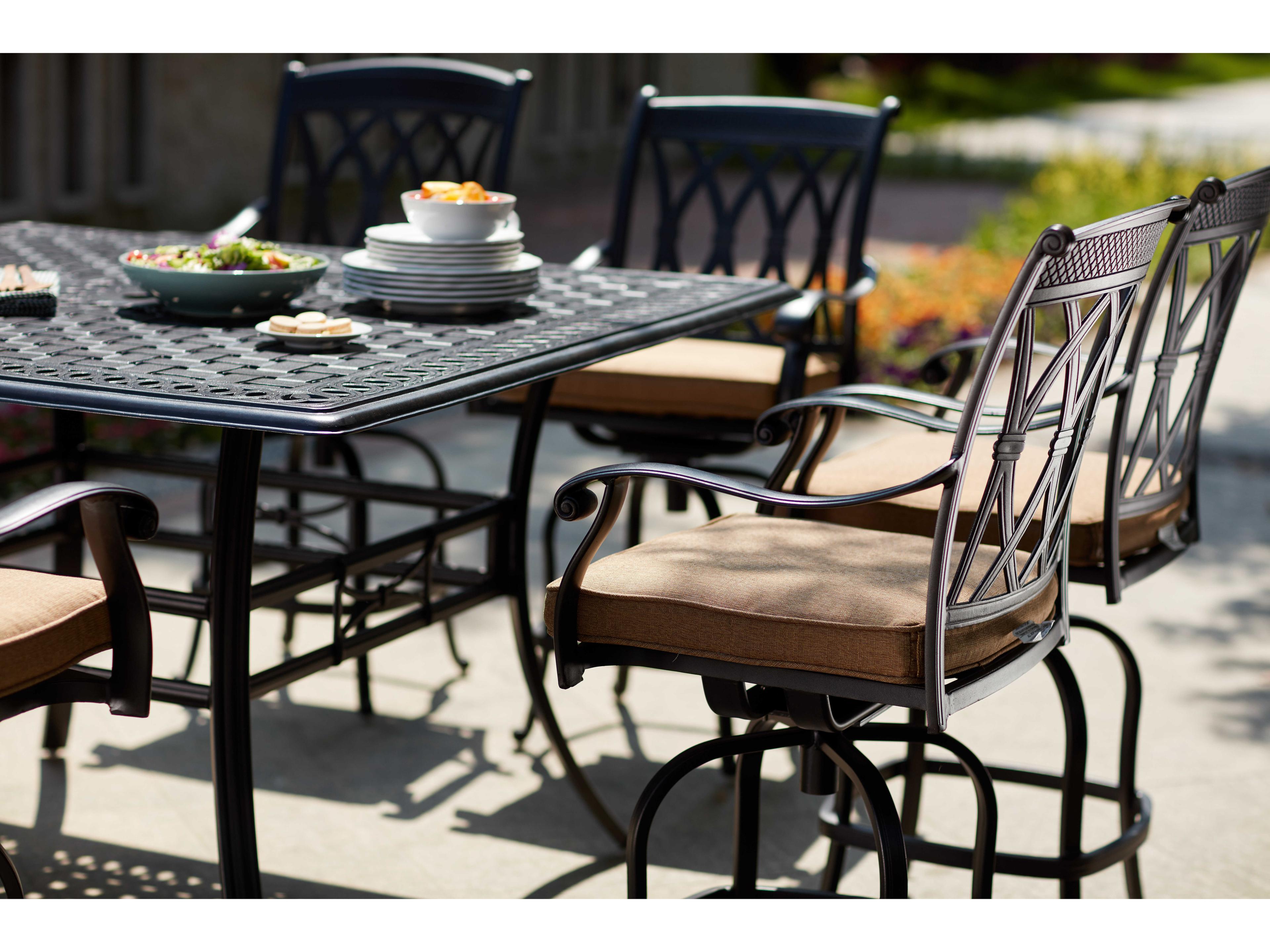 Darlee Outdoor Living Capri Cast Aluminum Antique Bronze 9 Piece Counter Set